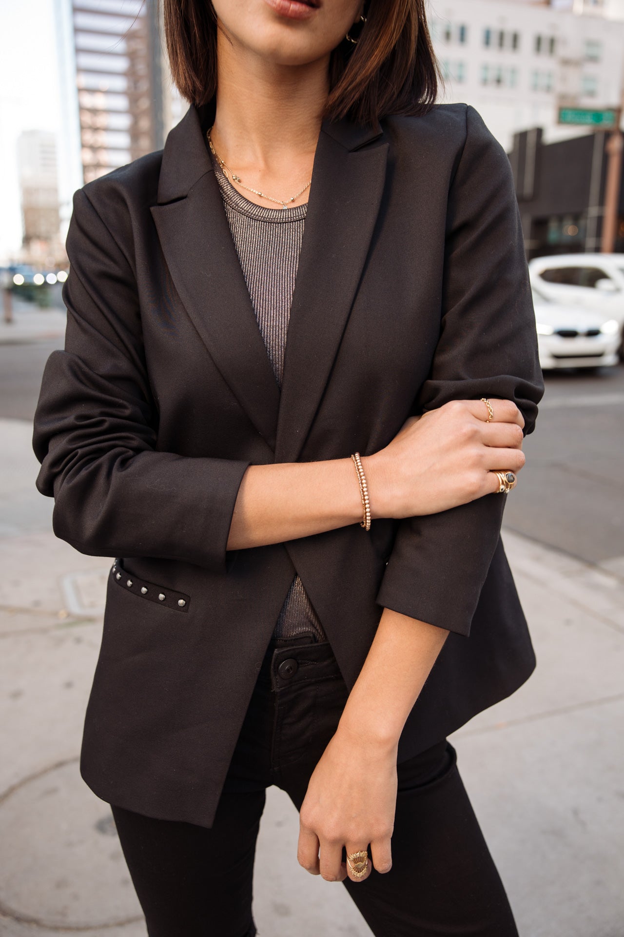 

Blazer droit Femme Bernie Polyneo black | Freeman T. Porter