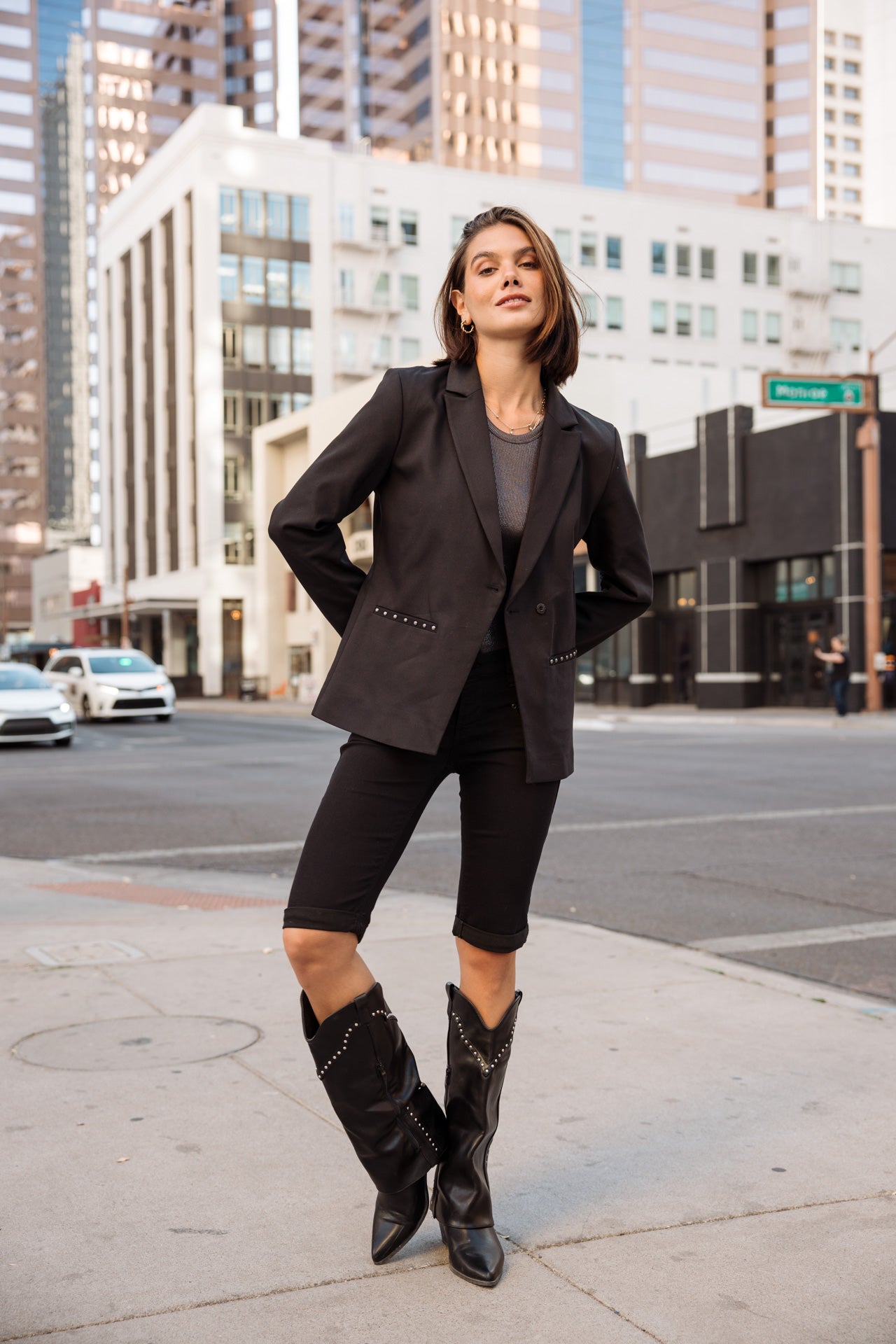 

Blazer droit Femme Bernie Polyneo black | Freeman T. Porter