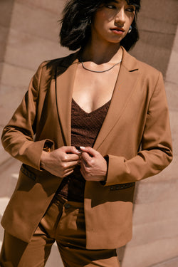 

Blazer large Femme Bernie Polyneo coffee | Freeman T. Porter
