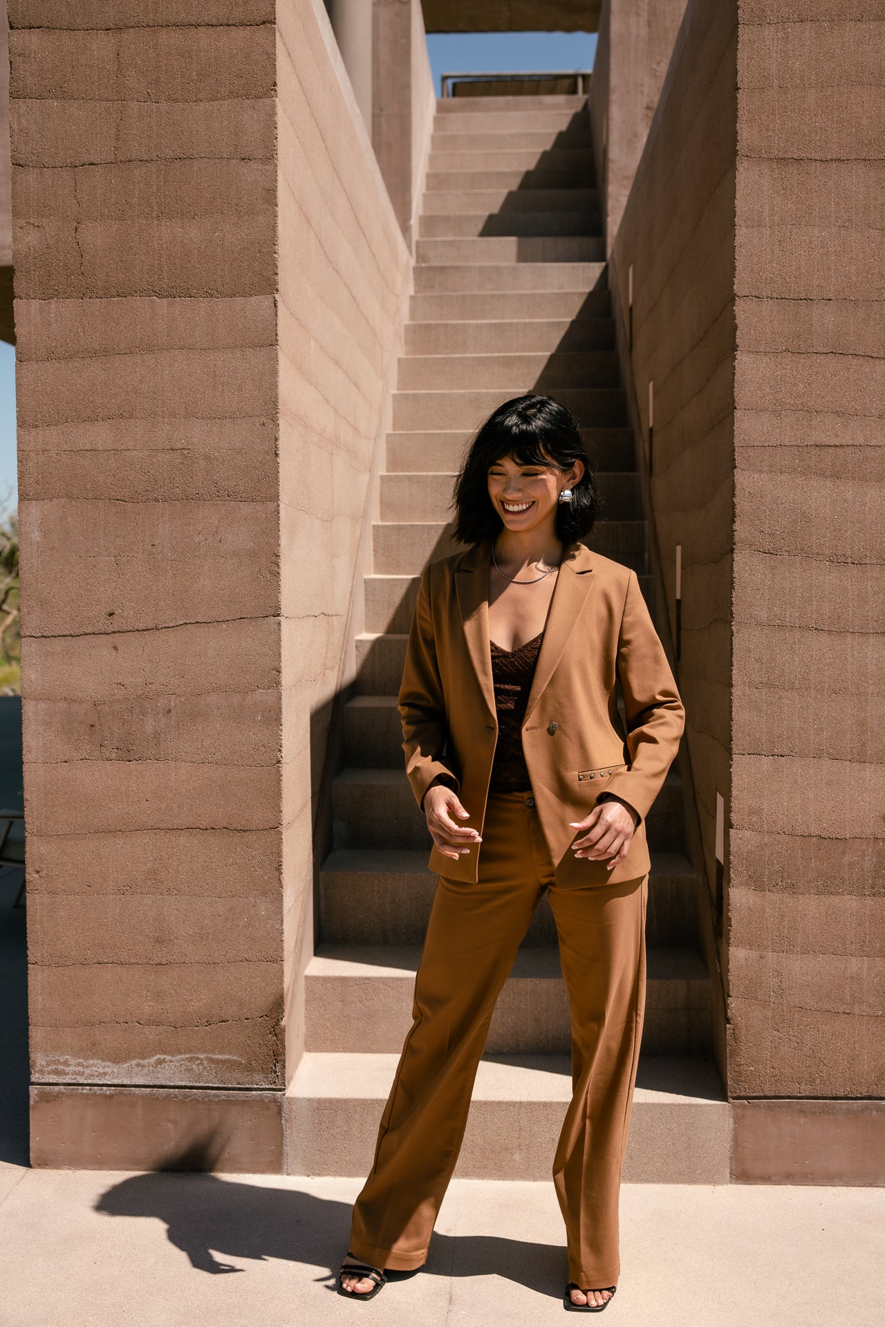 

Blazer large Femme Bernie Polyneo coffee | Freeman T. Porter