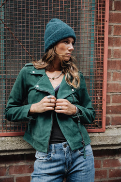 

Perfecto en daim Femme Kristen Daim forest green | Freeman T. Porter
