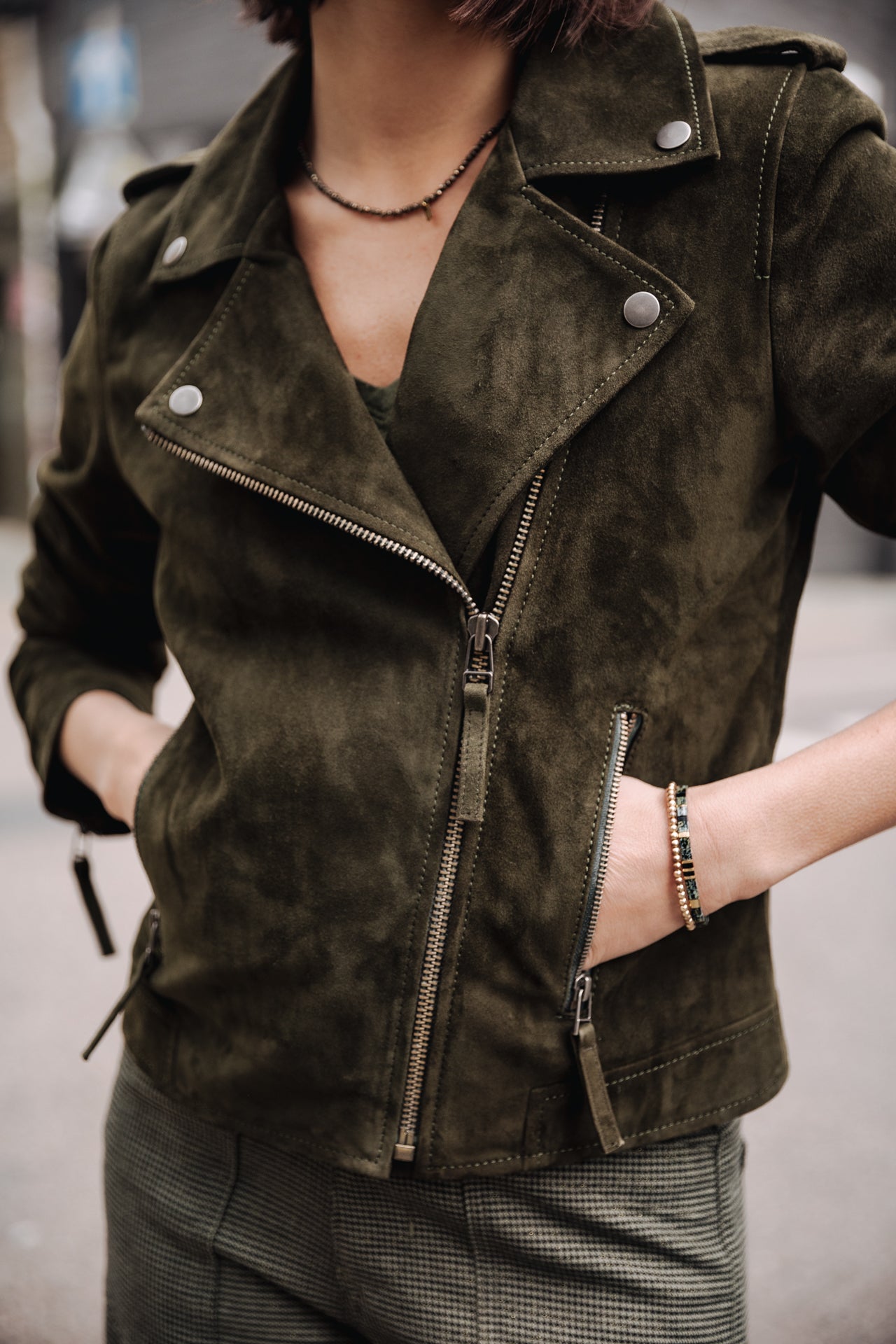 

Perfecto en daim Femme Kristen Daim forest night | Freeman T. Porter