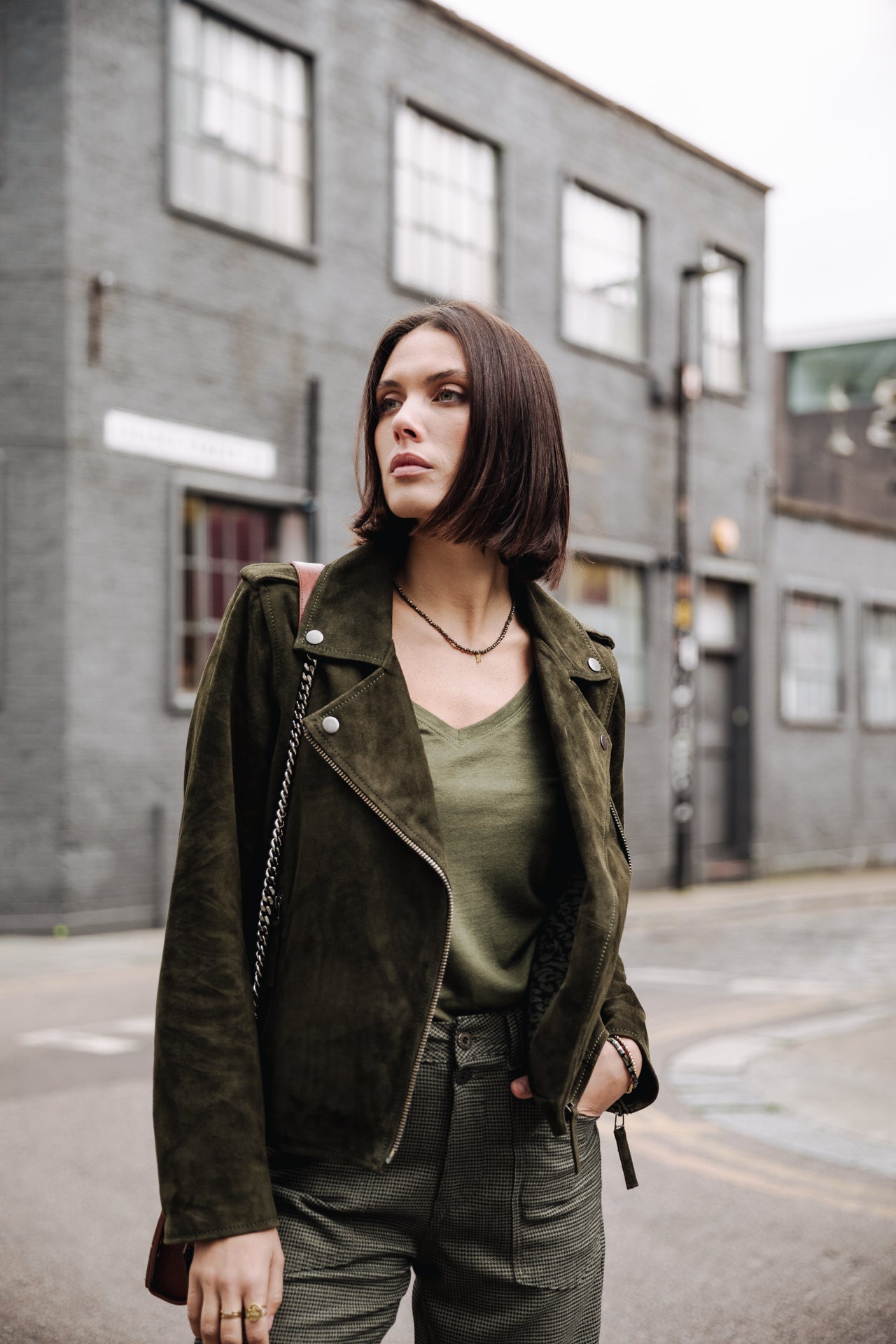 

Perfecto en daim Femme Kristen Daim forest night | Freeman T. Porter