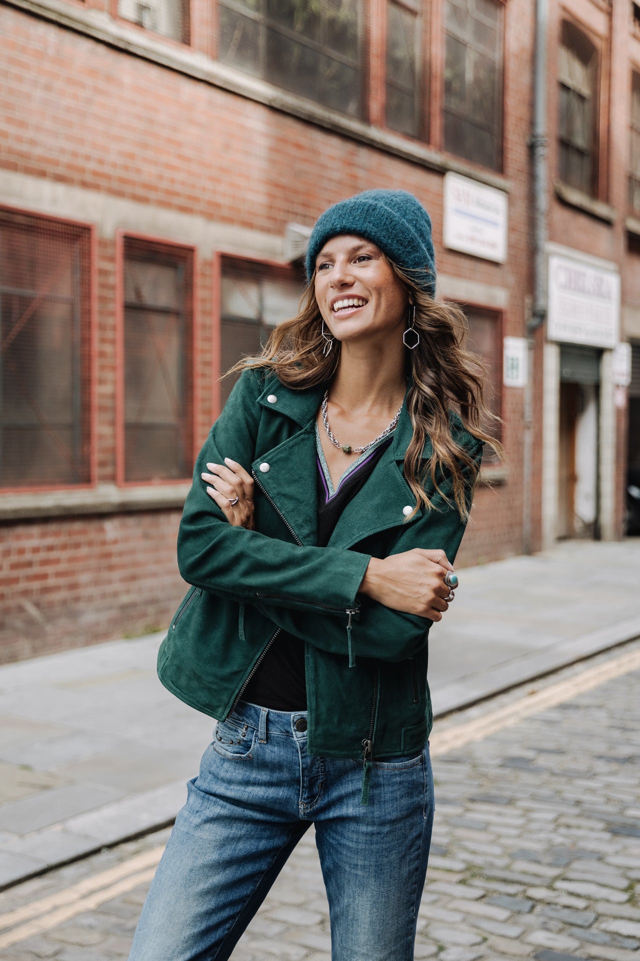 

Perfecto en daim Femme Kristen Daim forest night | Freeman T. Porter