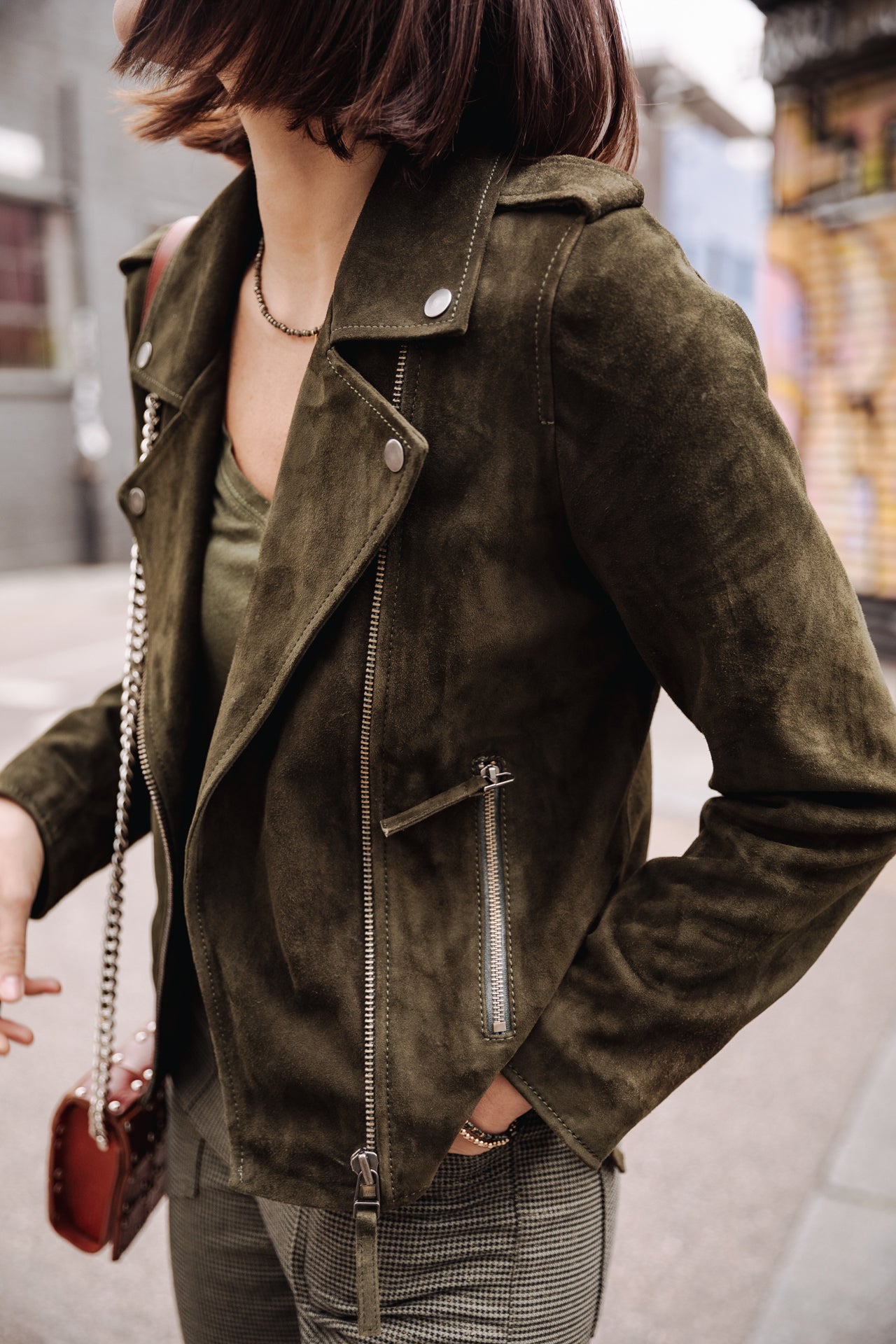 

Perfecto en daim Femme Kristen Daim forest night | Freeman T. Porter