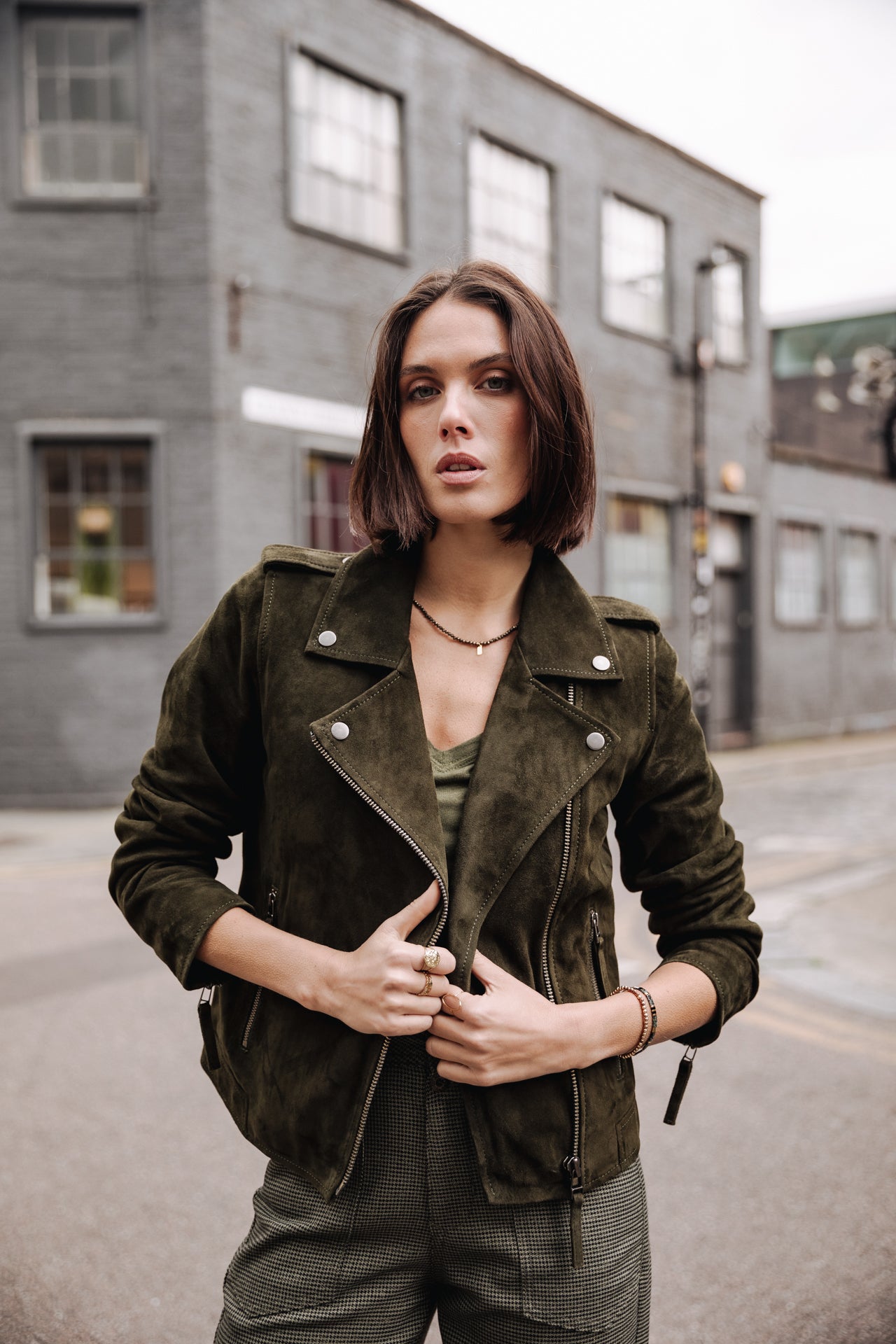 

Perfecto en daim Femme Kristen Daim forest night | Freeman T. Porter