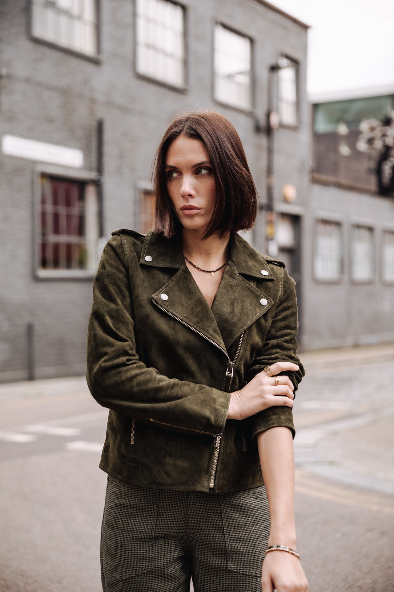 

Perfecto en daim Femme Kristen Daim forest night | Freeman T. Porter