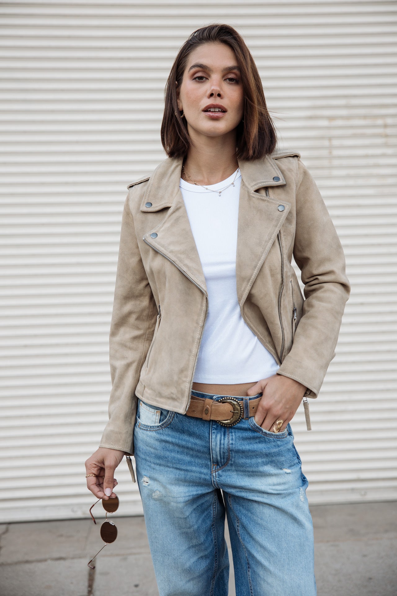   
            

Leder-Perfecto Damen Kristen Daim dirty beige | Freeman T. Porter
          