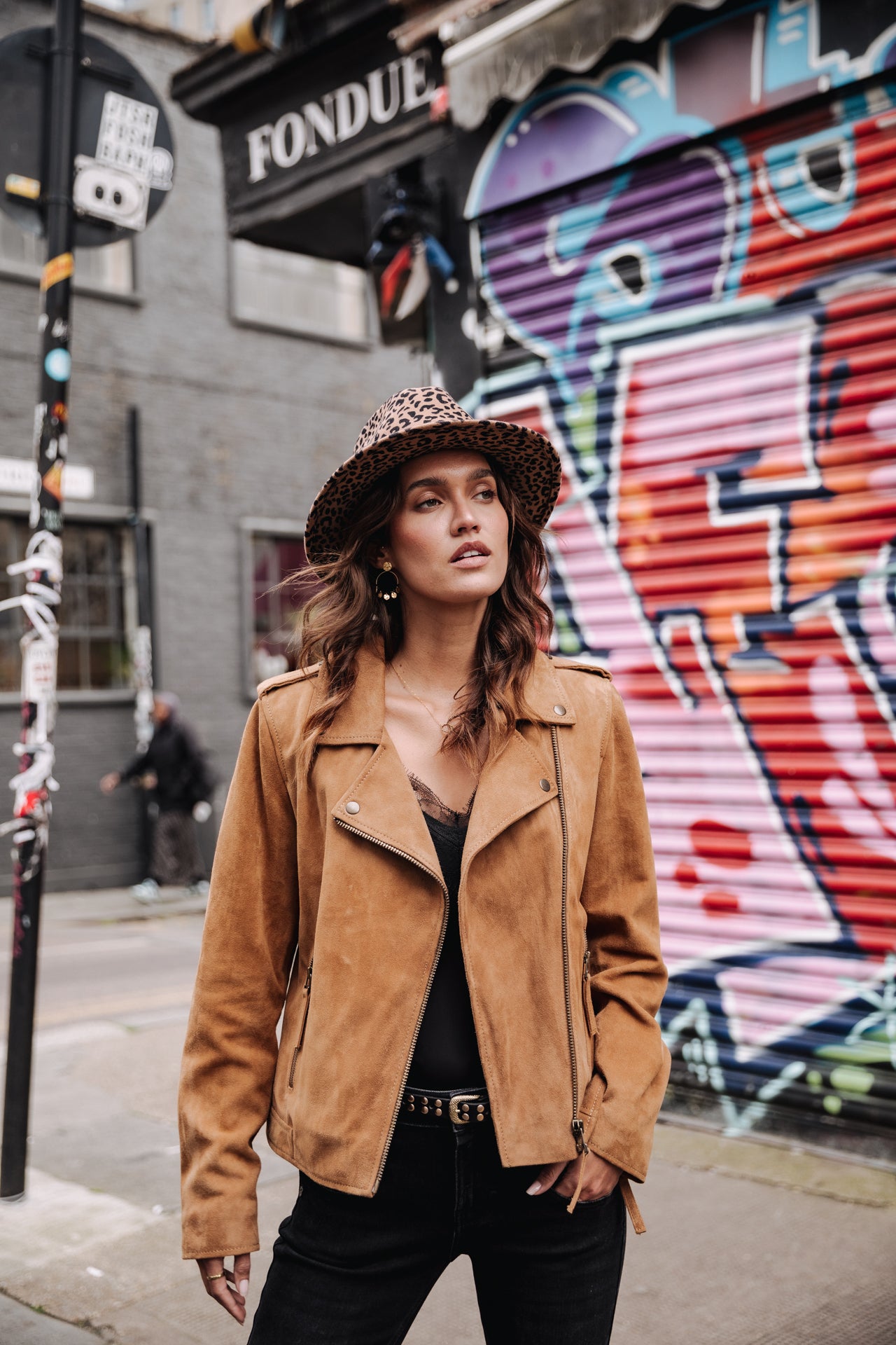 

Perfecto en cuir Femme Kristen Daim rubber | Freeman T. Porter