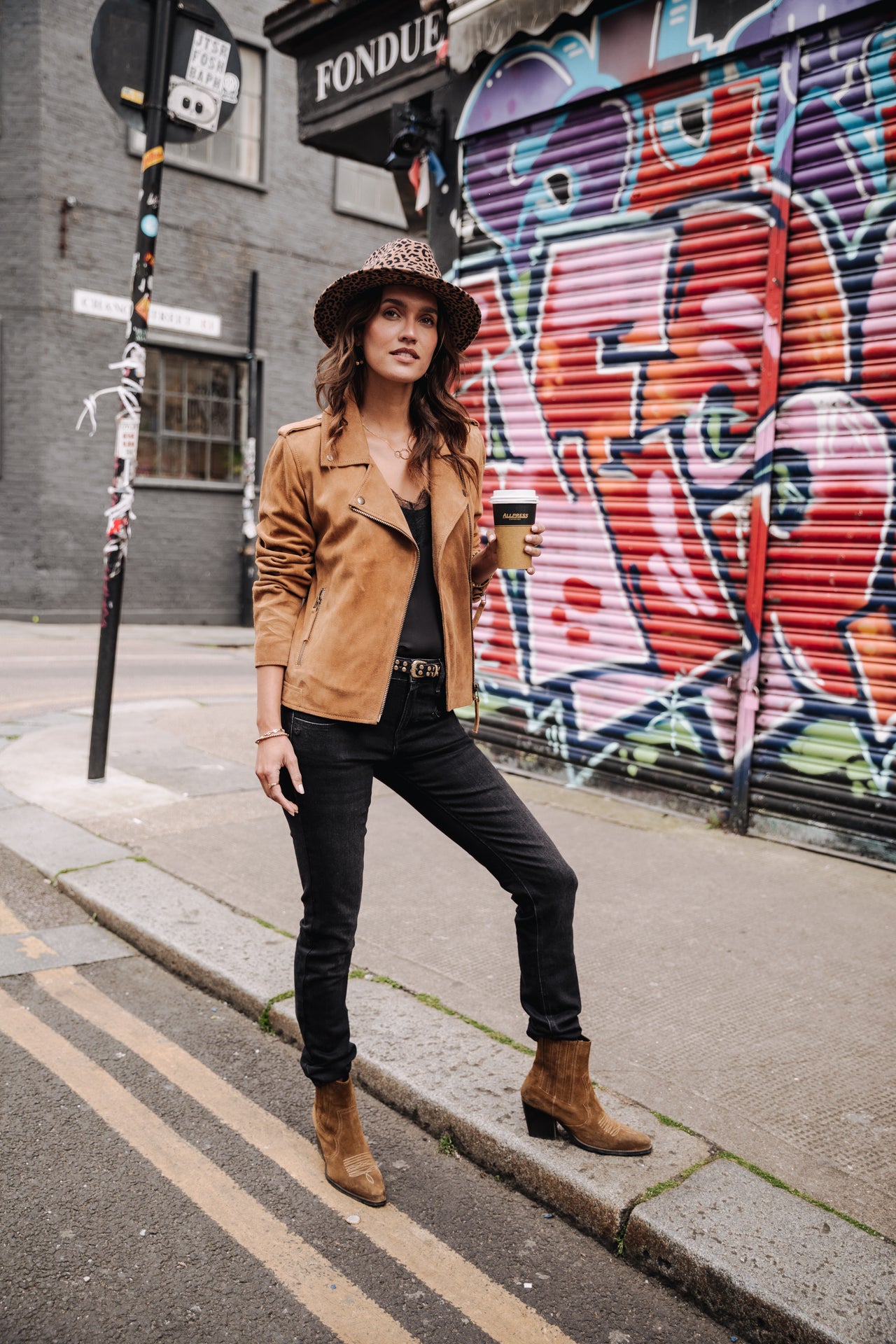 

Perfecto en cuir Femme Kristen Daim rubber | Freeman T. Porter