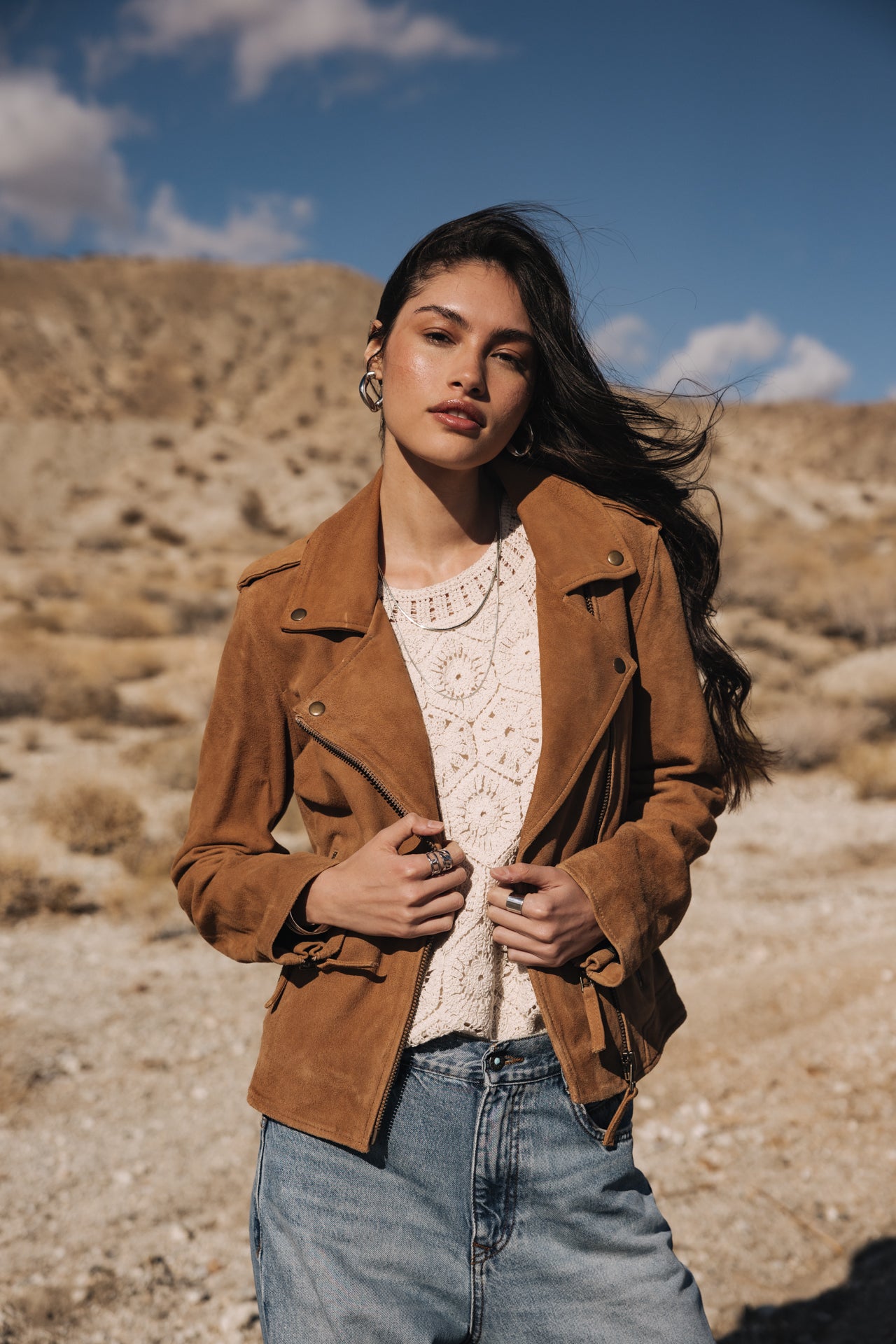 

Perfecto en cuir Femme Kristen Daim rubber | Freeman T. Porter