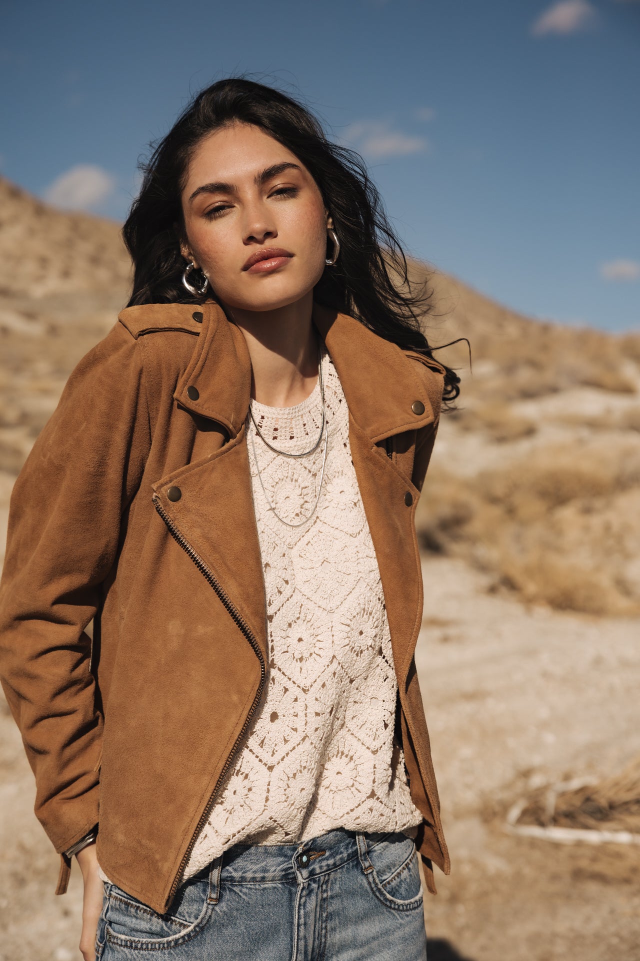 

Perfecto en cuir Femme Kristen Daim rubber | Freeman T. Porter