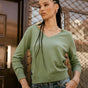 

Pull leger en maille col V  Femme Preem loden frost | Freeman T. Porter