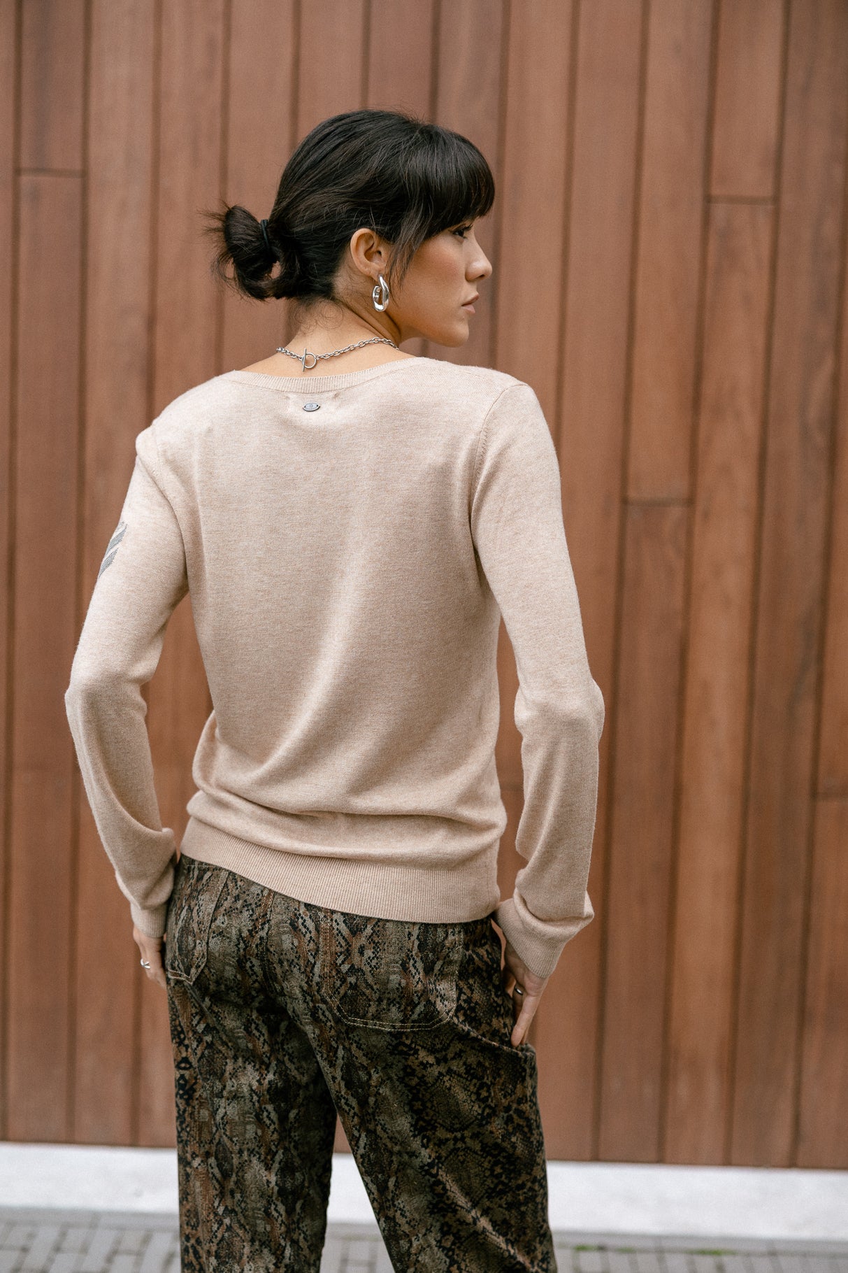 

Pull brodé épaule Femme Preem irish cream | Freeman T. Porter