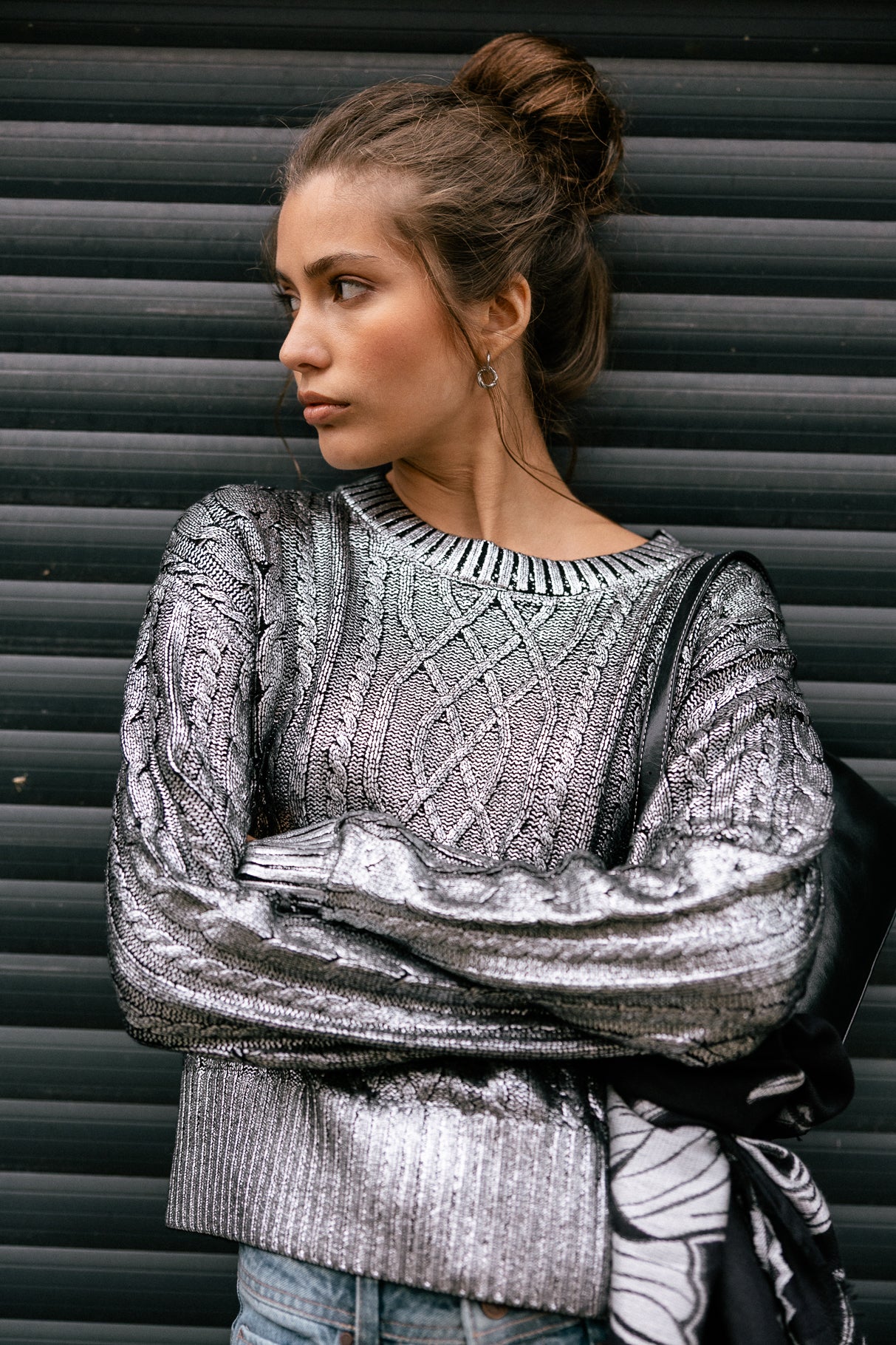   
            

Pull argenté torsadé Femme Pregane Glitter silver | Freeman T. Porter
          