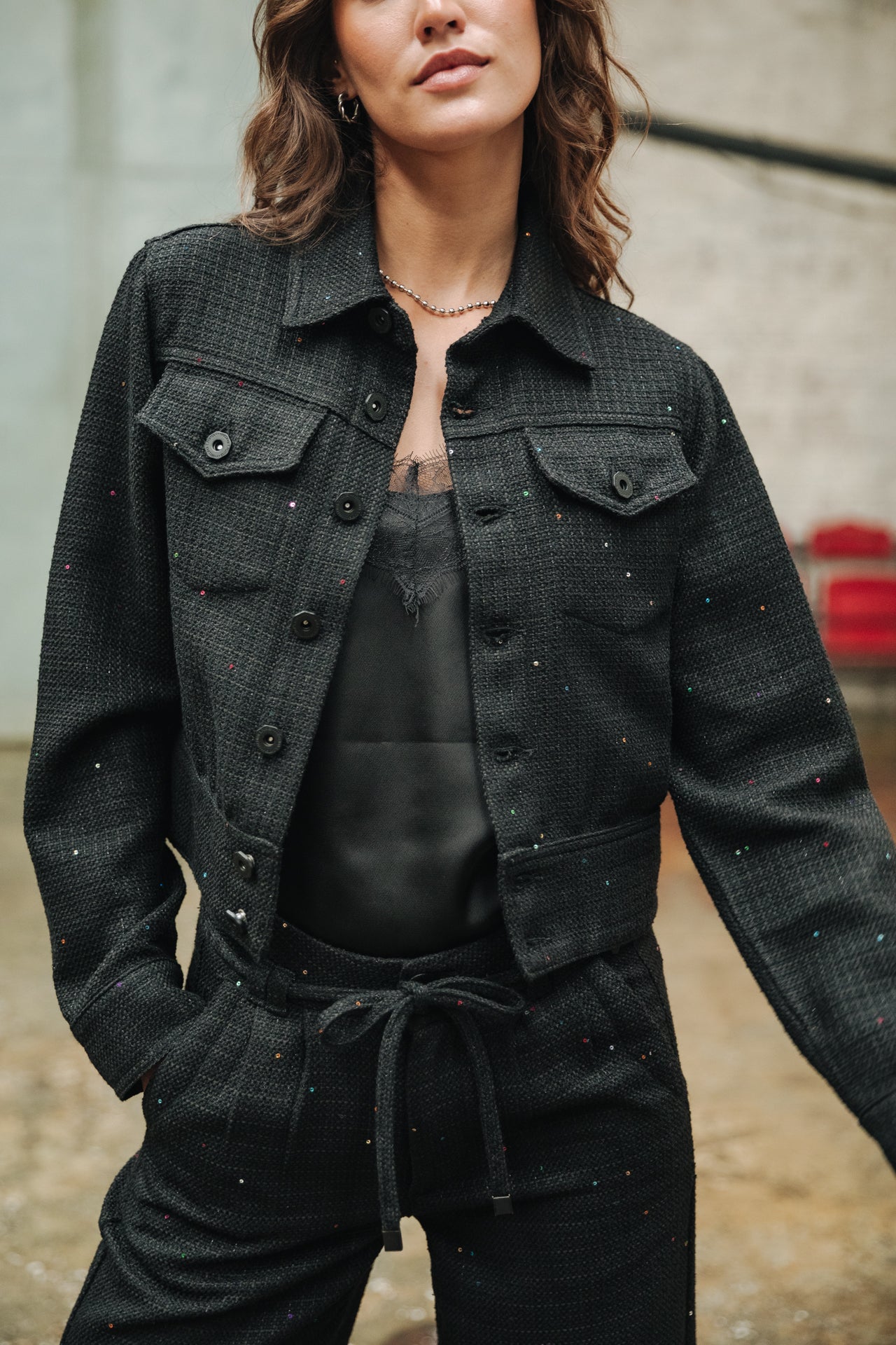   
            

Veste en jean Femme Olena Tweedy black | Freeman T. Porter
          