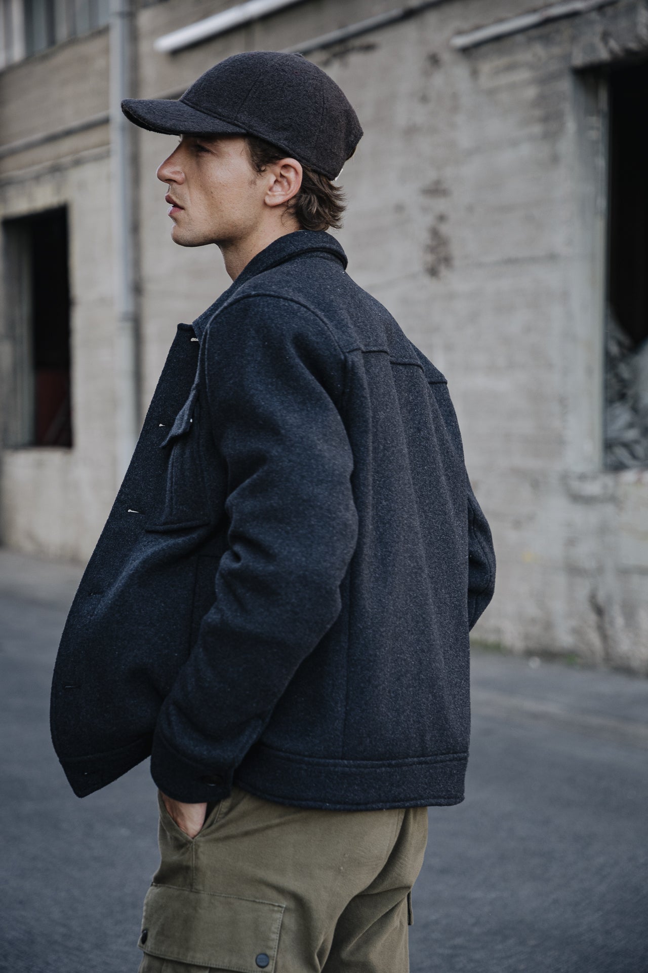 
              

Veste en drap de laine Men Izak Woolen anthra | Freeman T. Porter
            