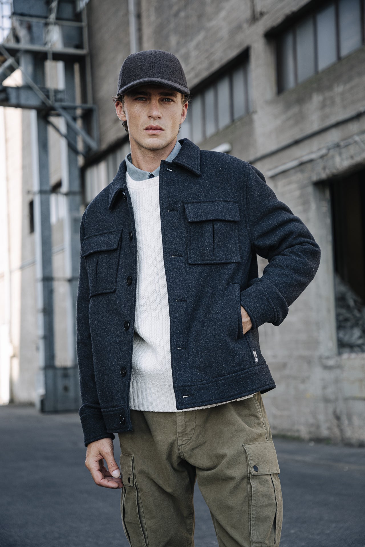 

Veste en drap de laine Men Izak Woolen anthra | Freeman T. Porter