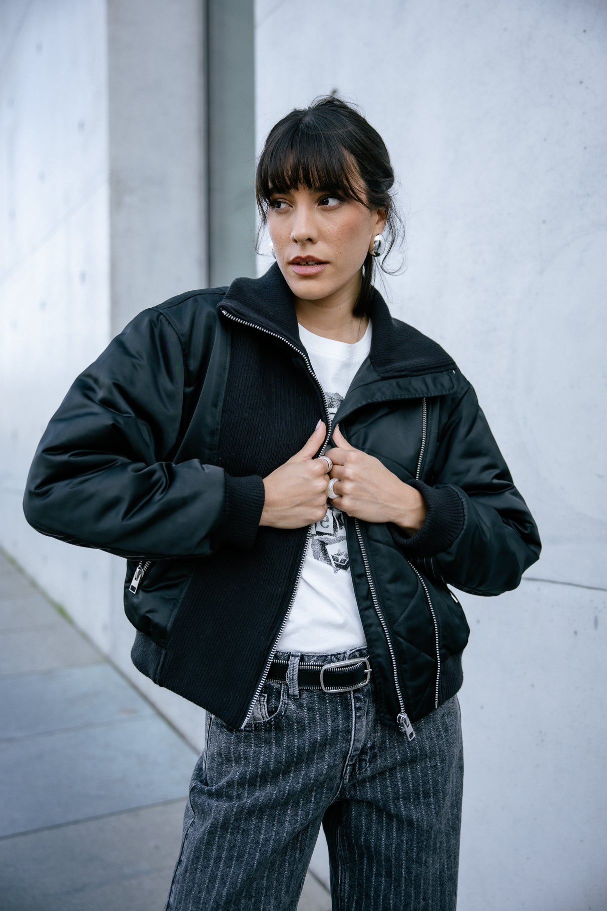

Bomber bi-matière Mujer Audalie black | Freeman T. Porter