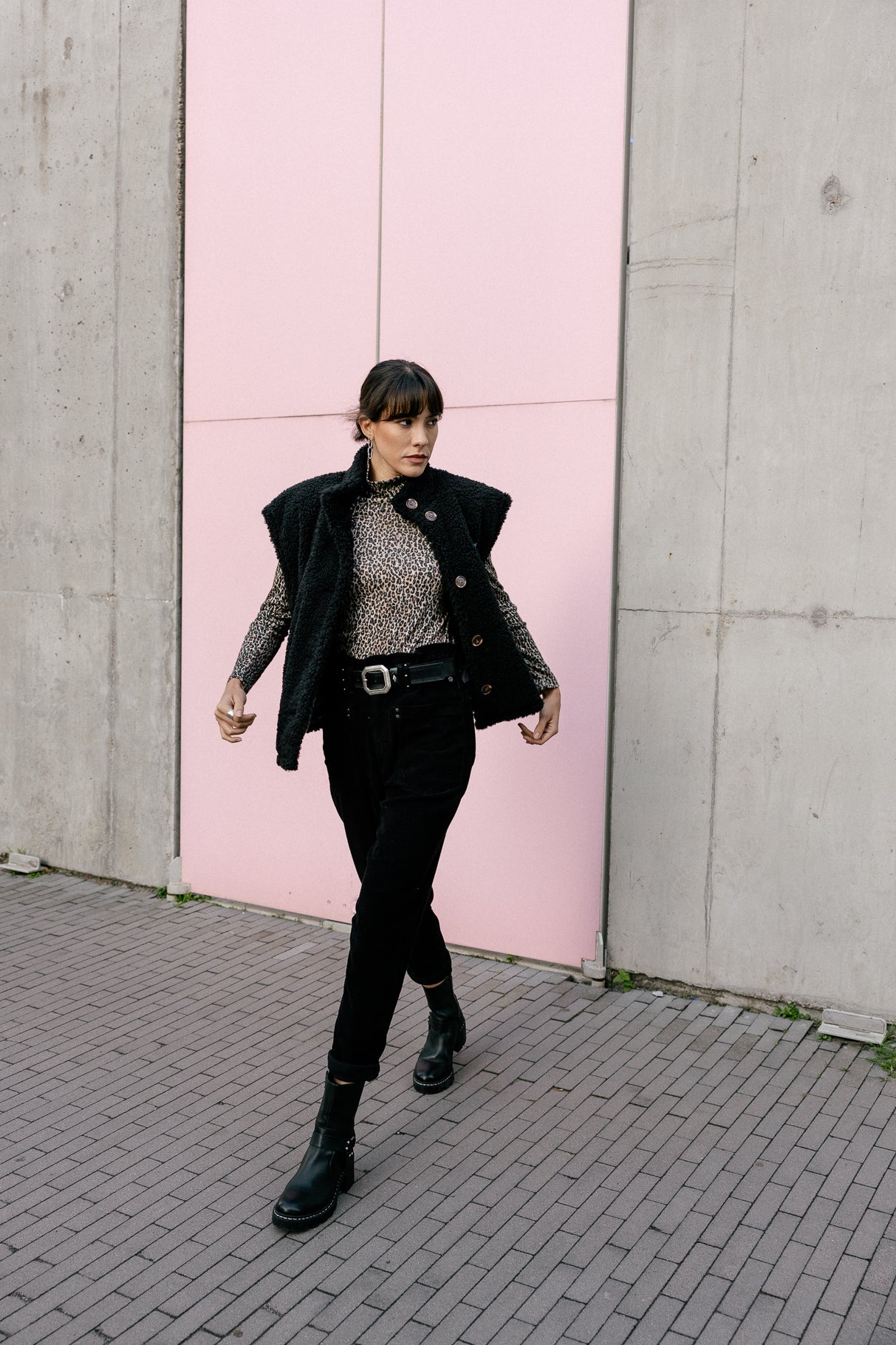 

Sherpa jacket Woman Vatika Fur black | Freeman T. Porter