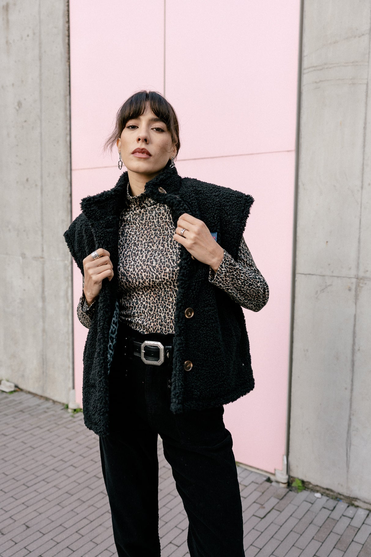 

Sherpa jacket Woman Vatika Fur black | Freeman T. Porter