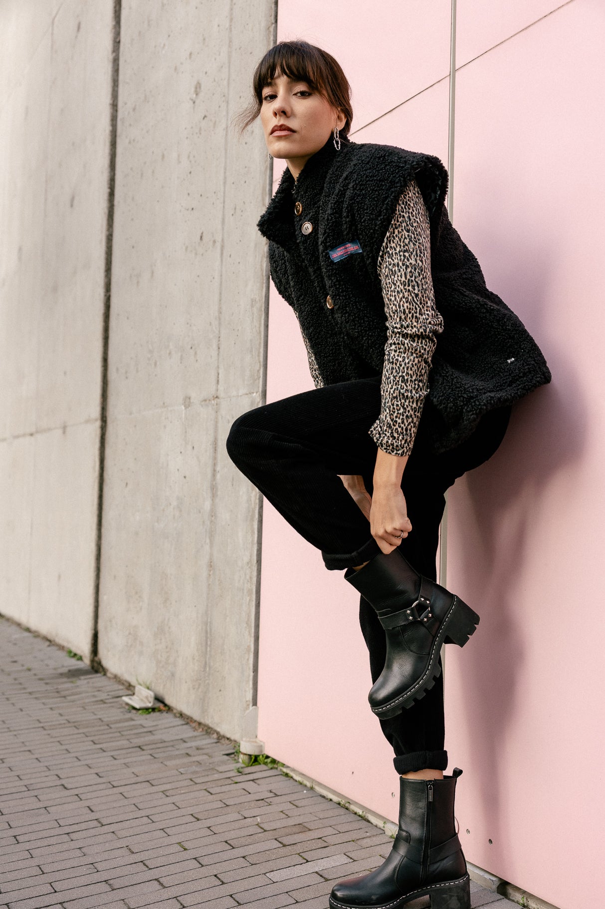 

Sherpa jacket Woman Vatika Fur black | Freeman T. Porter