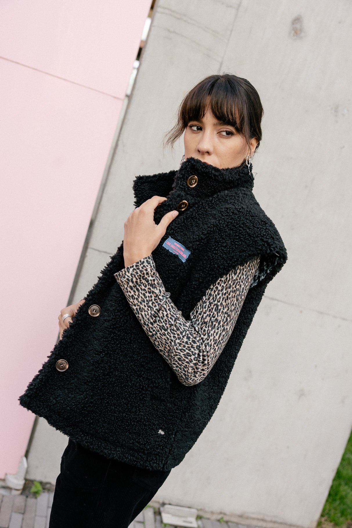

Sherpa jacket Woman Vatika Fur black | Freeman T. Porter