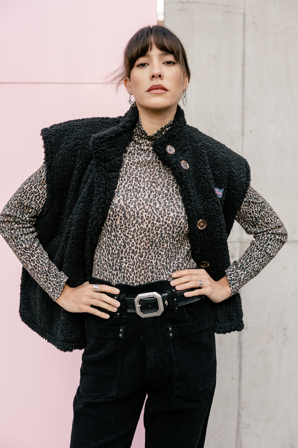 

Sherpa jacket Woman Vatika Fur black | Freeman T. Porter