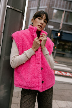 

Sherpa-Jacke Damen Vatika Fur pink fluo | Freeman T. Porter