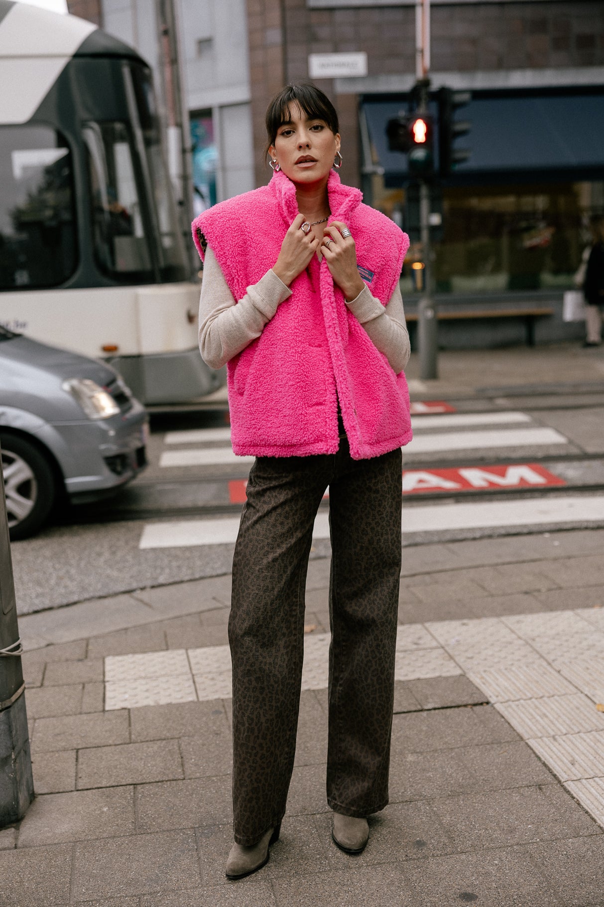 
              

Veste sherpa Femme Vatika Fur pink fluo | Freeman T. Porter
            
