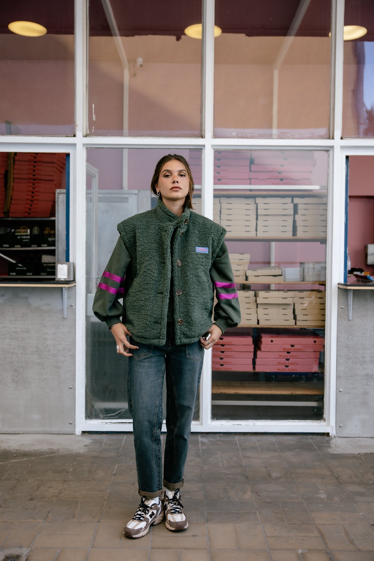 

Veste sherpa Mujer Vatika Fur jungle green | Freeman T. Porter