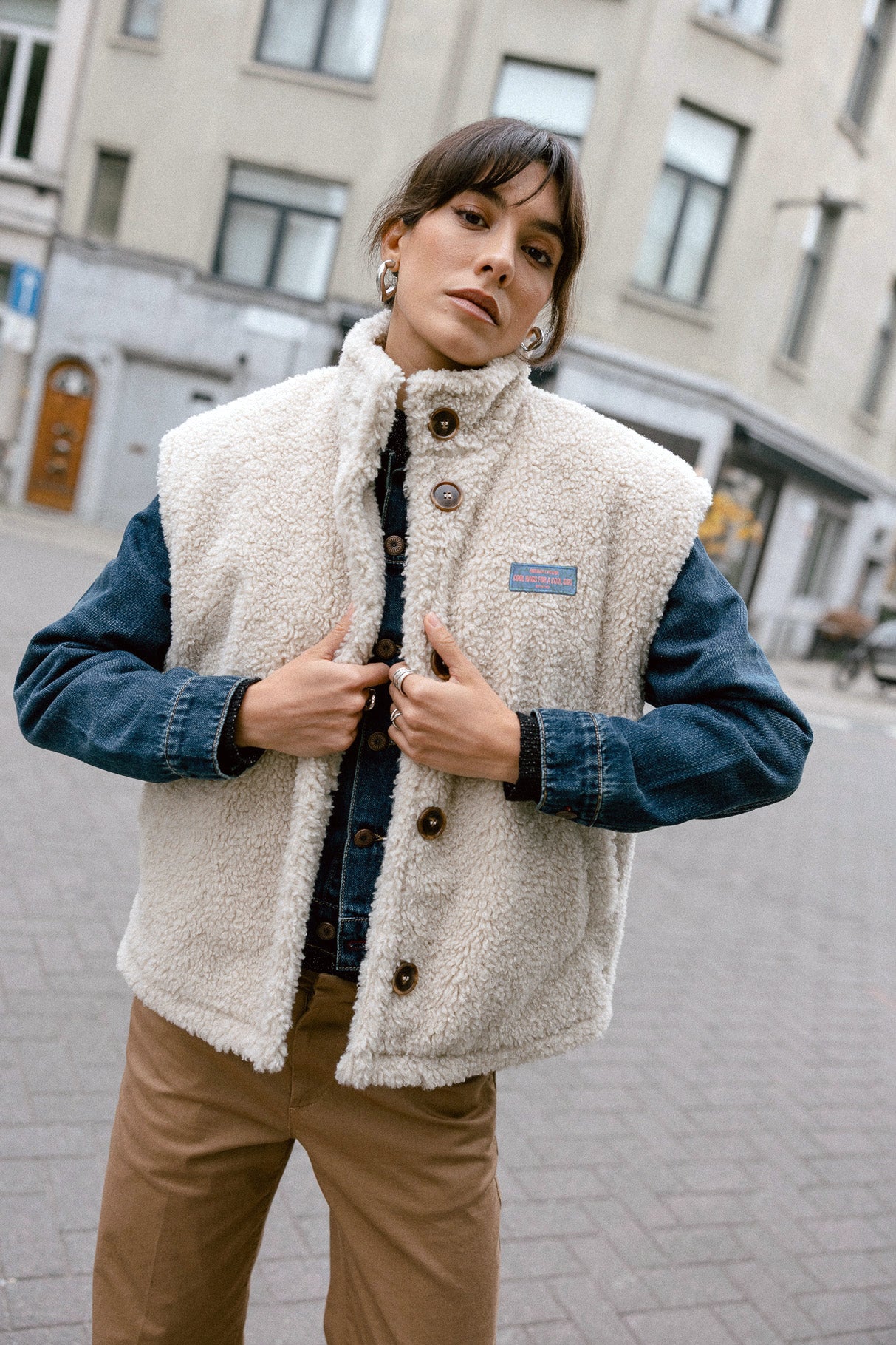 

Veste sherpa Femme Vatika Fur ecru | Freeman T. Porter