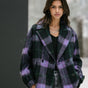 

Short Jacket Femme Vicky Plaid royal purple | Freeman T. Porter