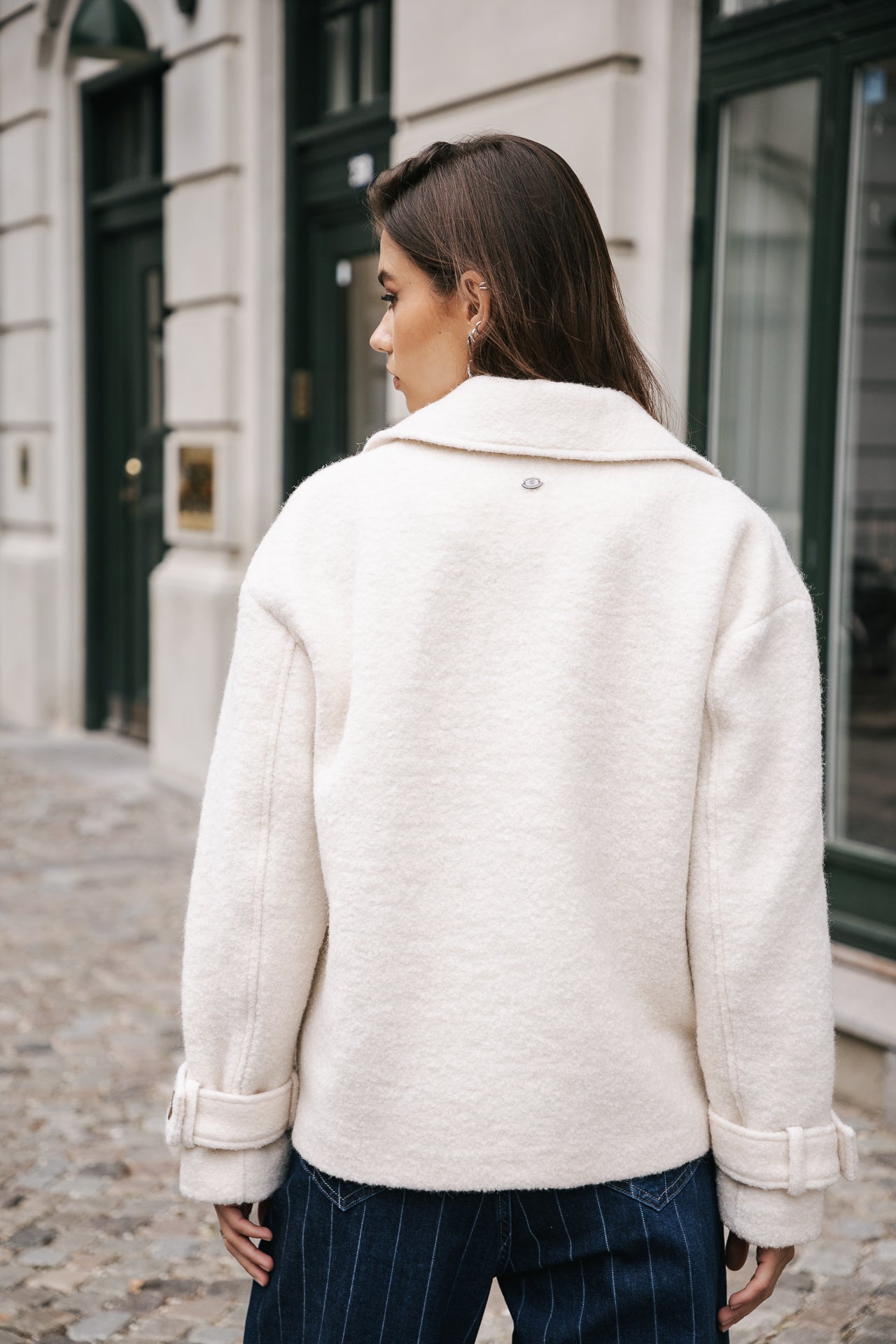 

Caban en laine bouillie Femme Vicky Boiled egret | Freeman T. Porter