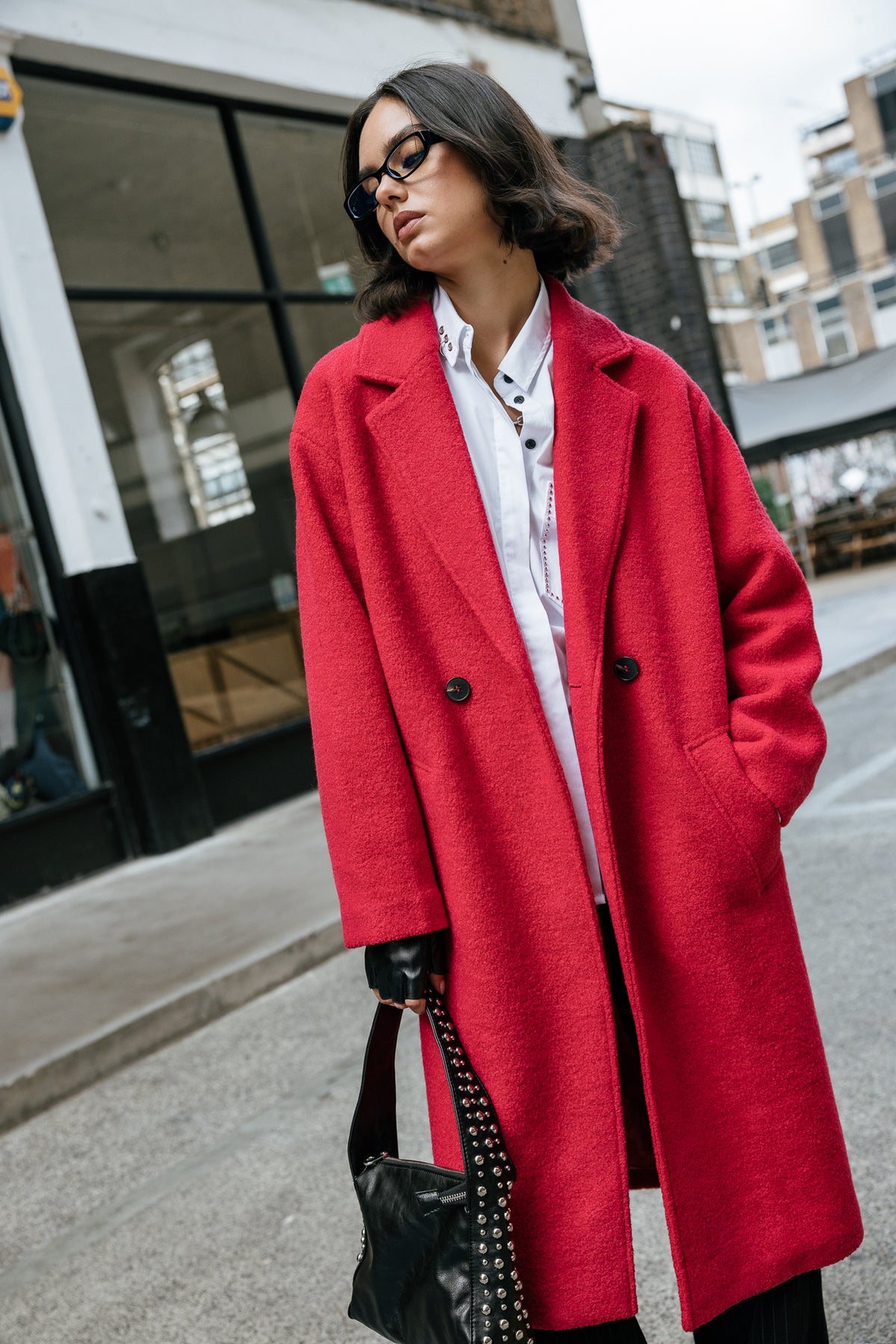 

Wollmantel in Walkoptik Damen Millie Boiled barberry | Freeman T. Porter