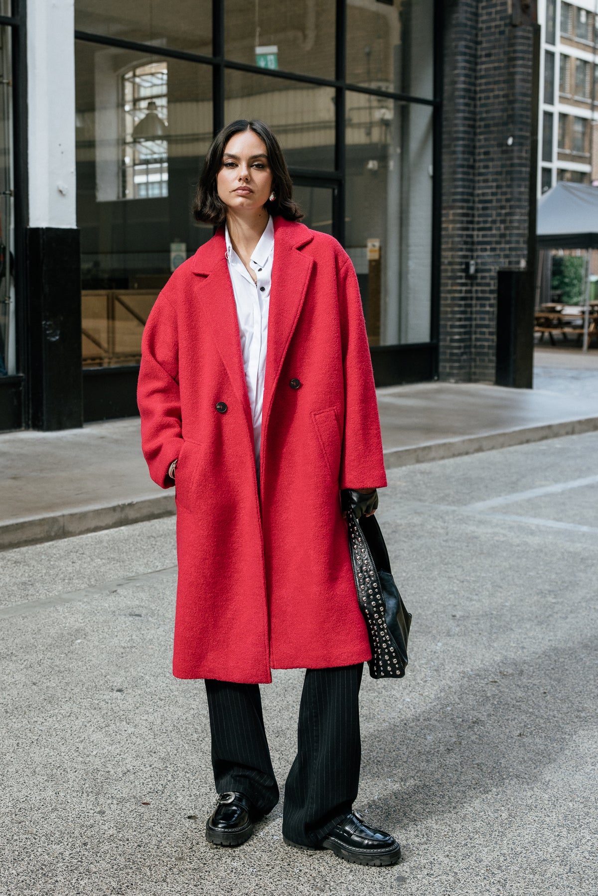 

Wollmantel in Walkoptik Damen Millie Boiled barberry | Freeman T. Porter