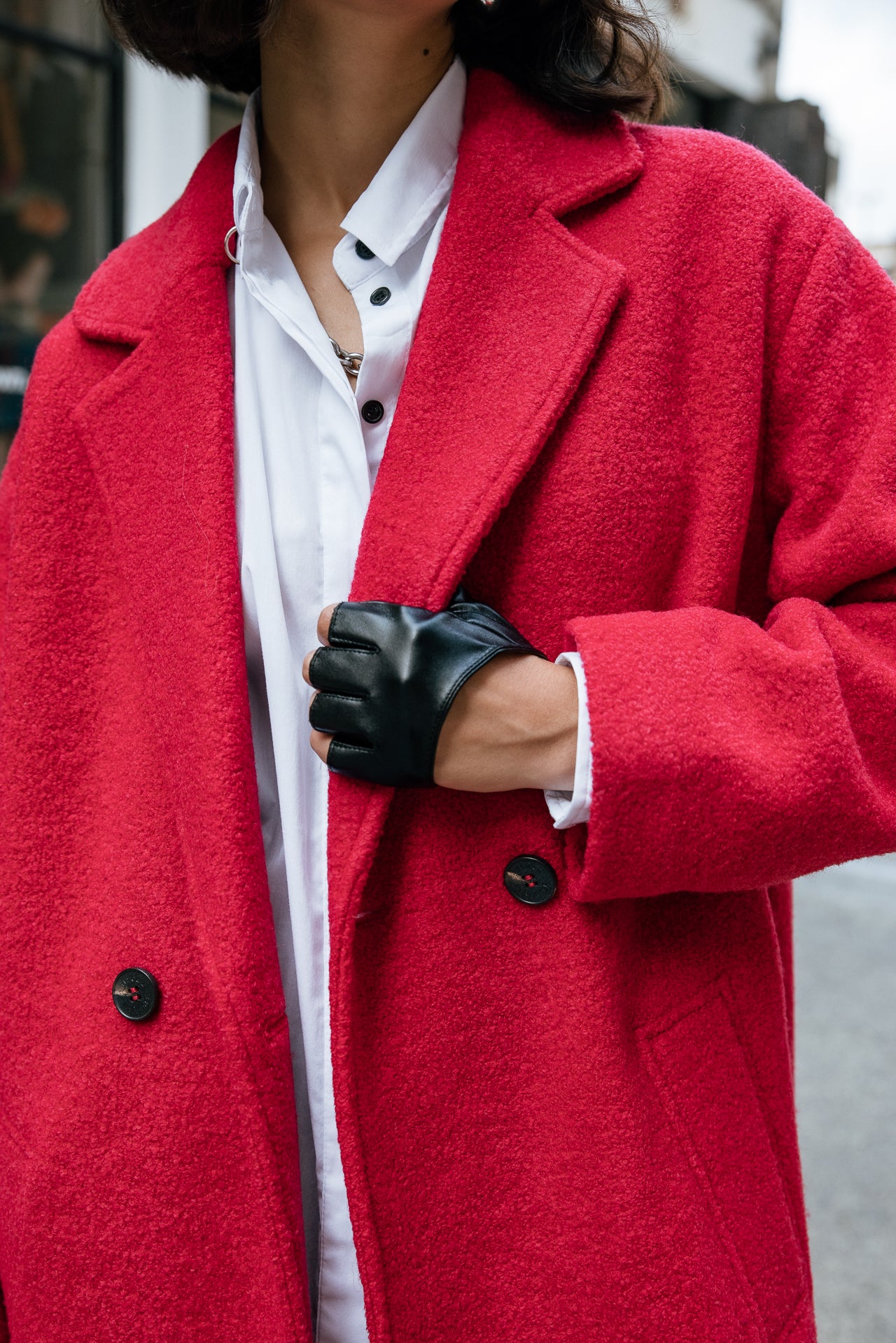 

Wollmantel in Walkoptik Damen Millie Boiled barberry | Freeman T. Porter