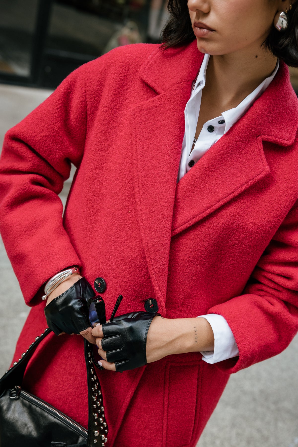 

Wollmantel in Walkoptik Damen Millie Boiled barberry | Freeman T. Porter