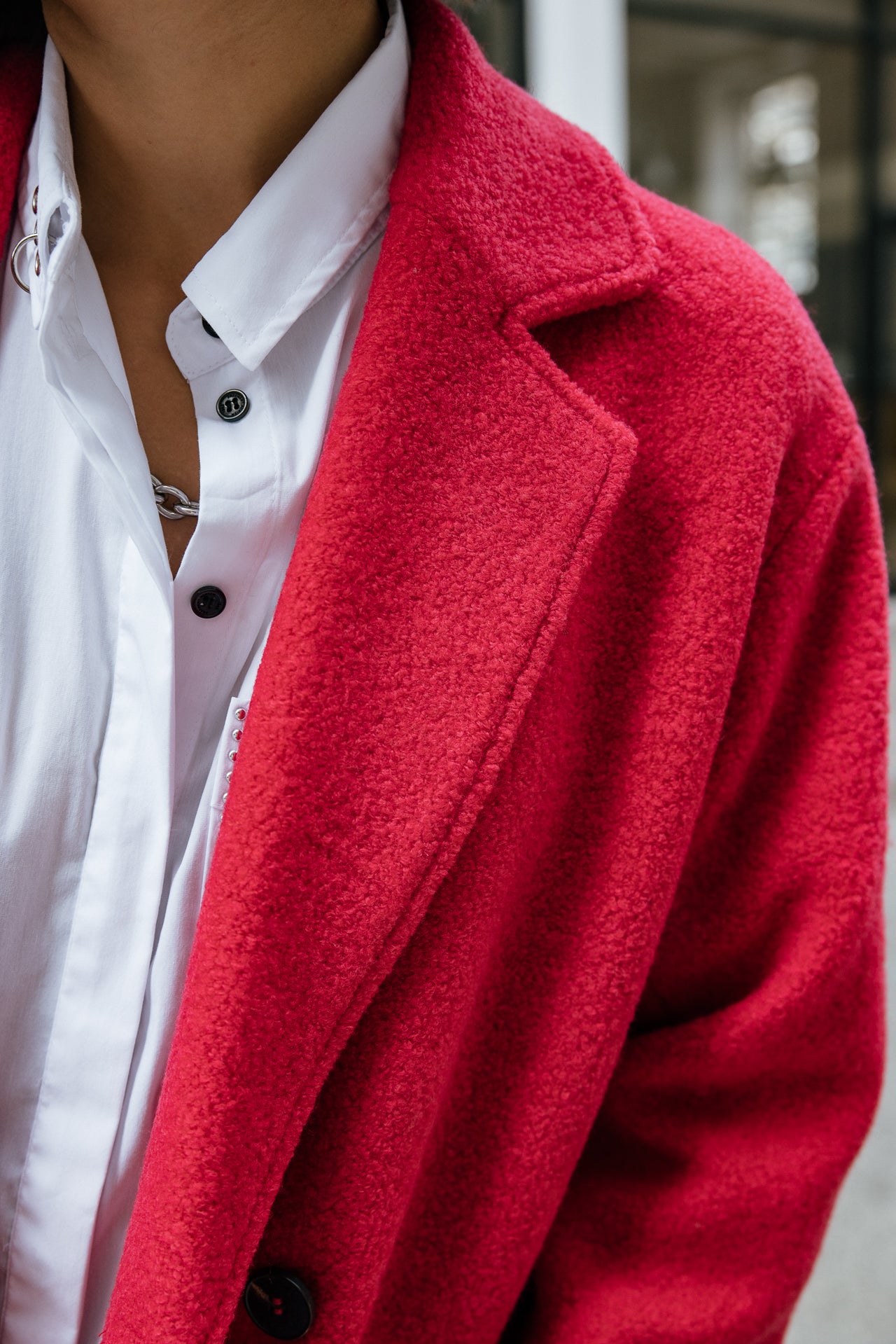 

Wollmantel in Walkoptik Damen Millie Boiled barberry | Freeman T. Porter