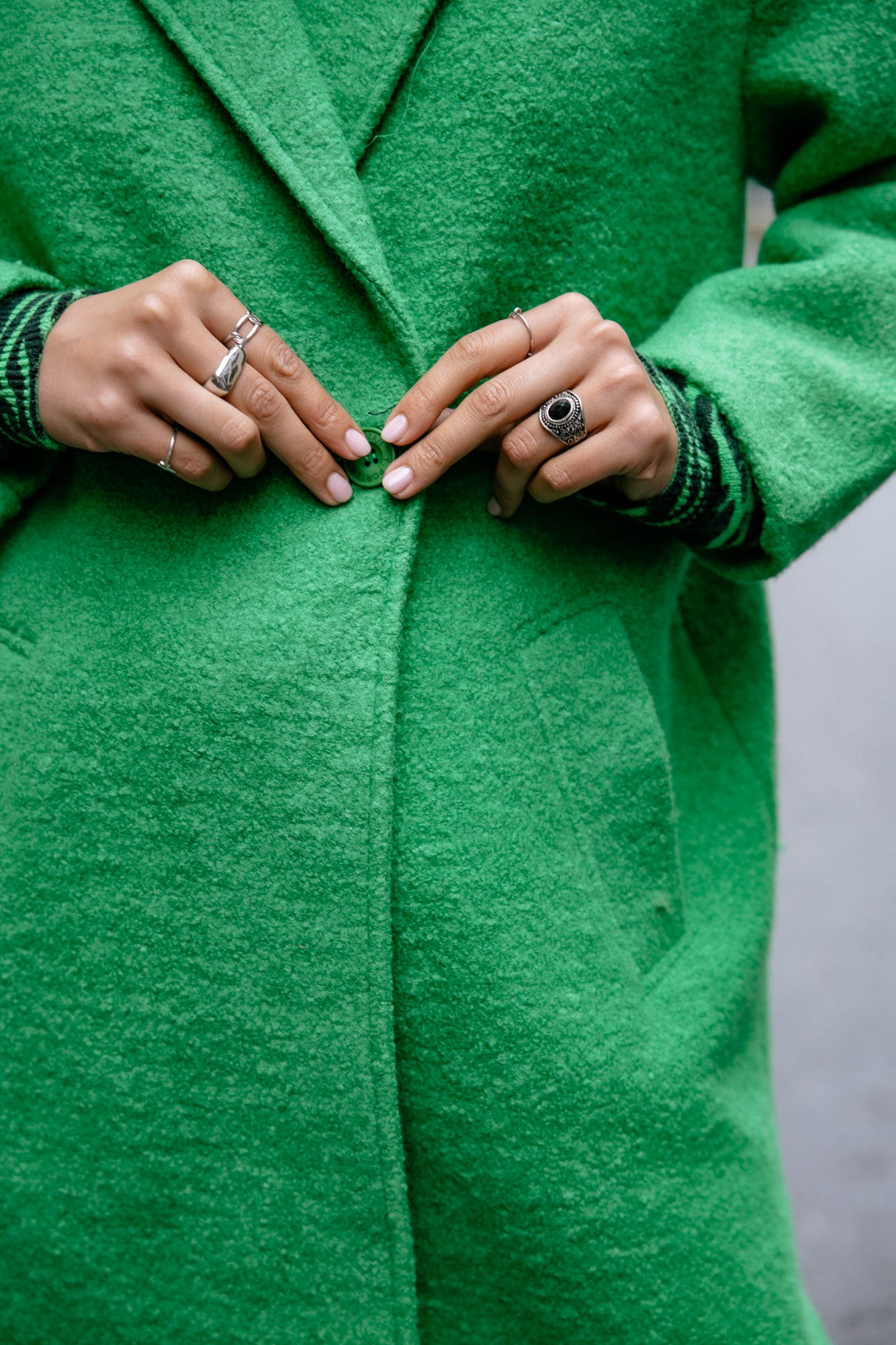 

Manteau long en laine bouillie Frau Millie Boiled jolly green | Freeman T. Porter