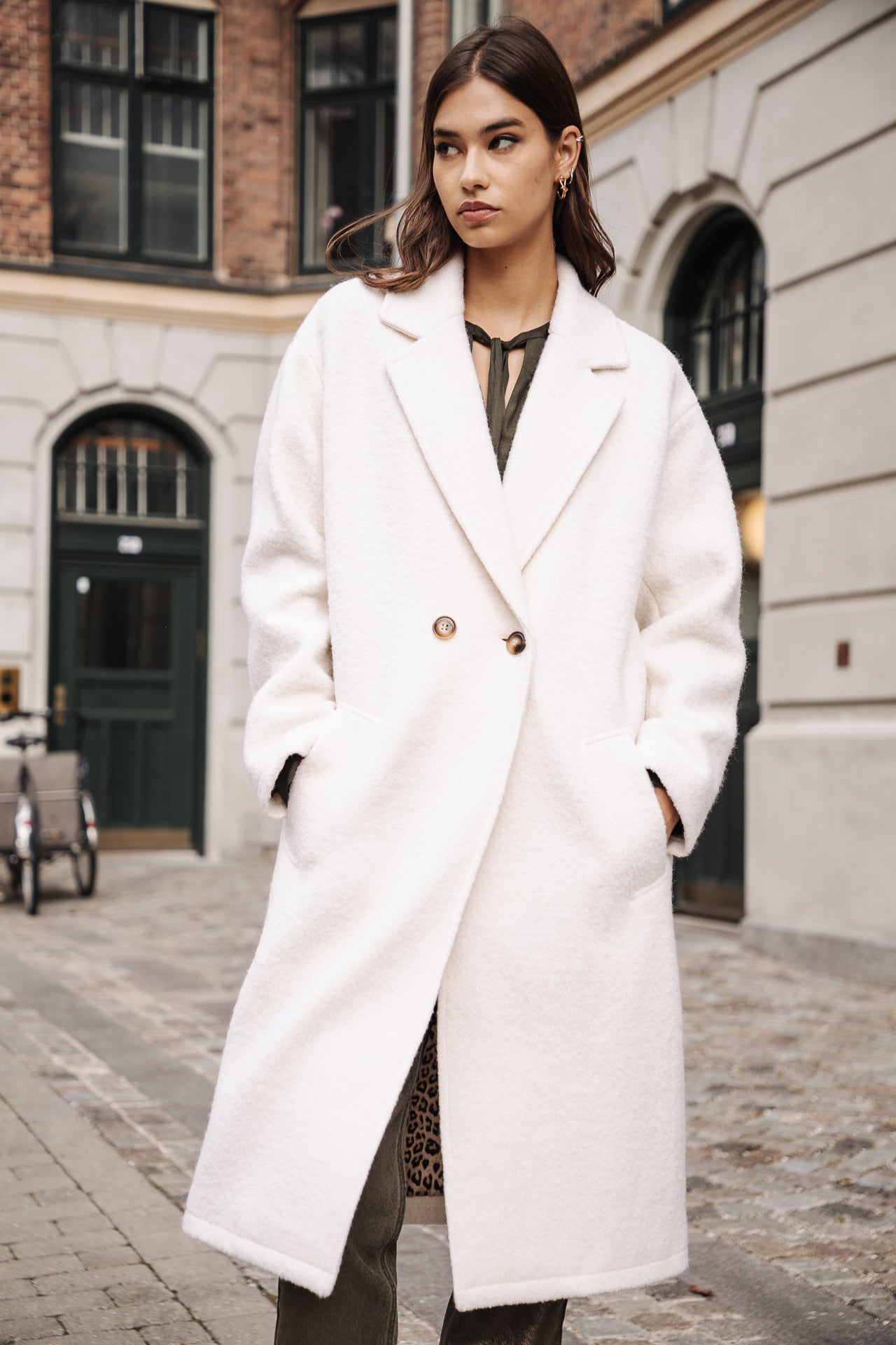 
              

Manteau long en laine bouillie Femme Millie Boiled egret | Freeman T. Porter
            