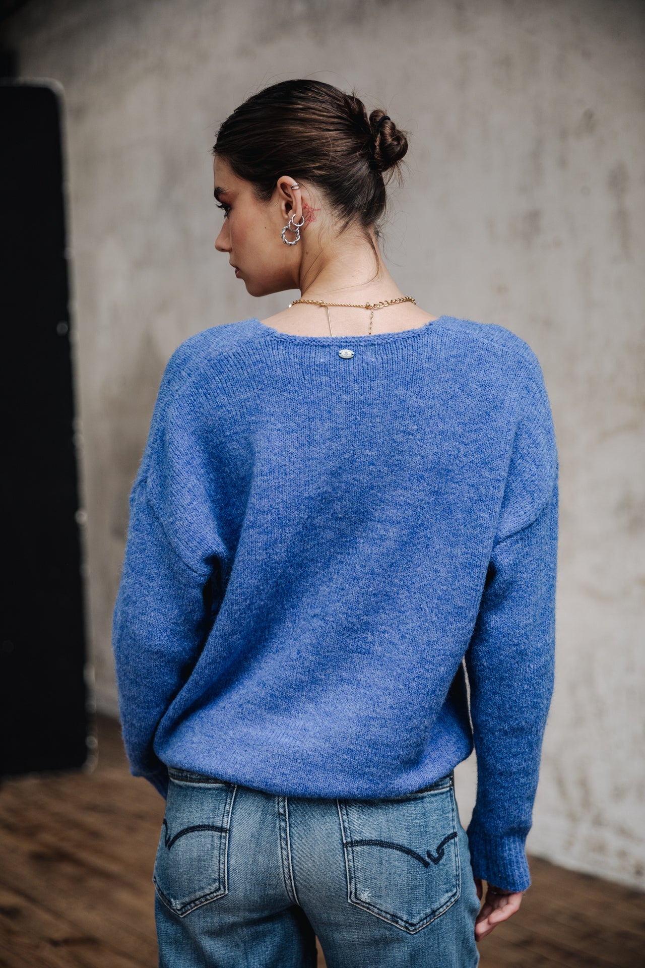 

Pull col V Femme Isabel strong blue | Freeman T. Porter