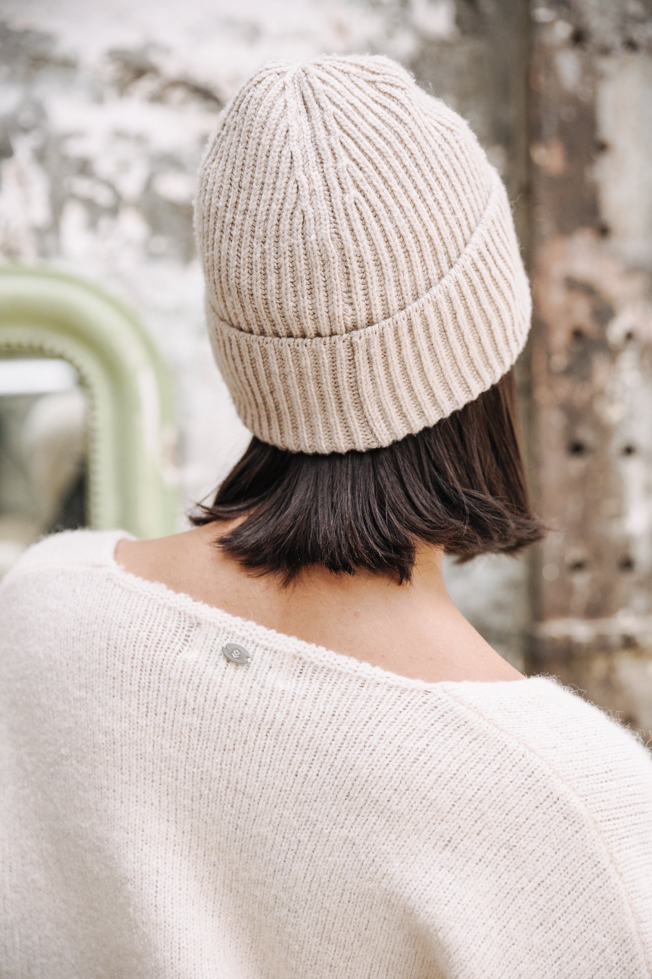 

Pull col V Frau Isabel off white | Freeman T. Porter