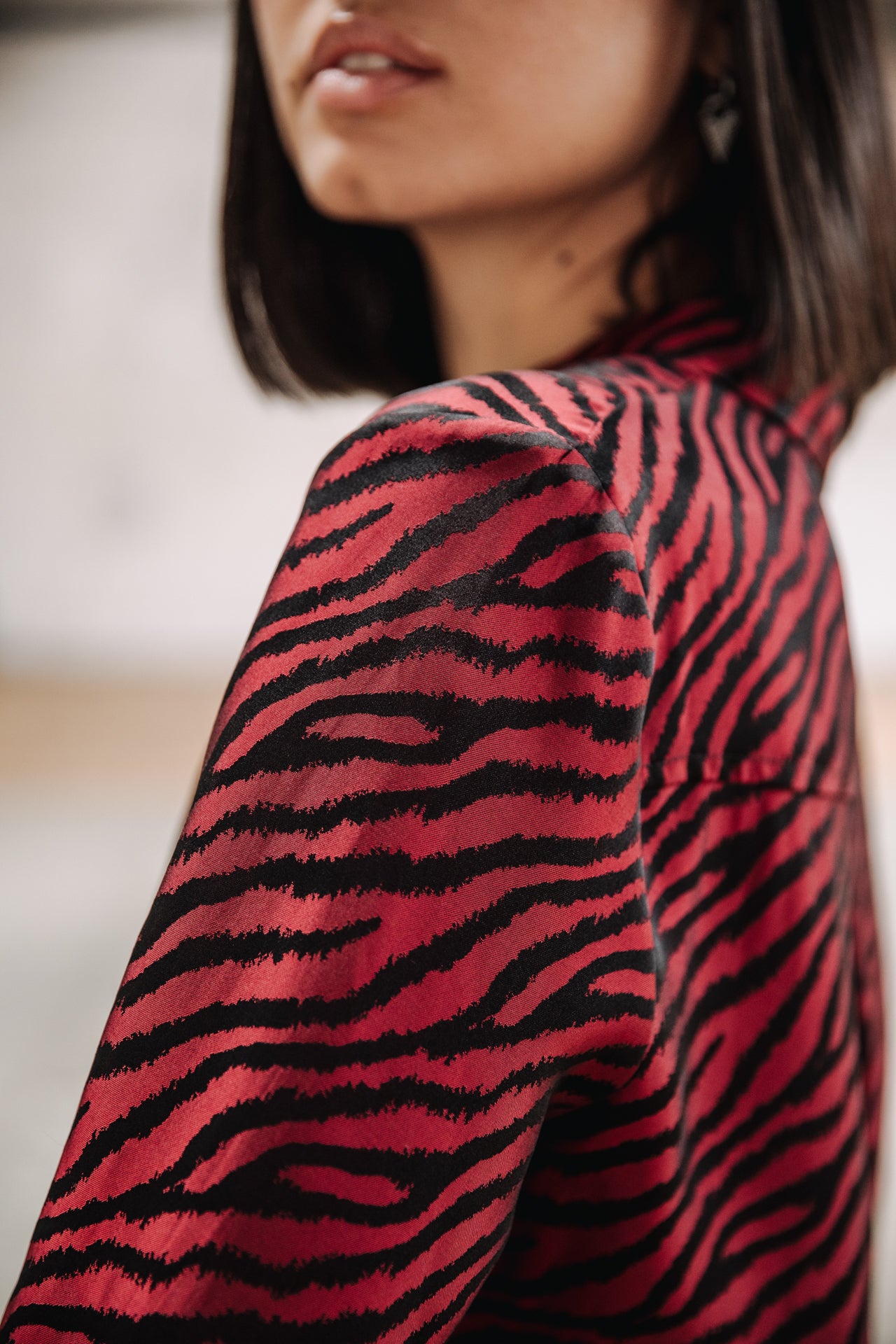 

Chemise manches longues Mujer Crizia Red Zebra salsa | Freeman T. Porter