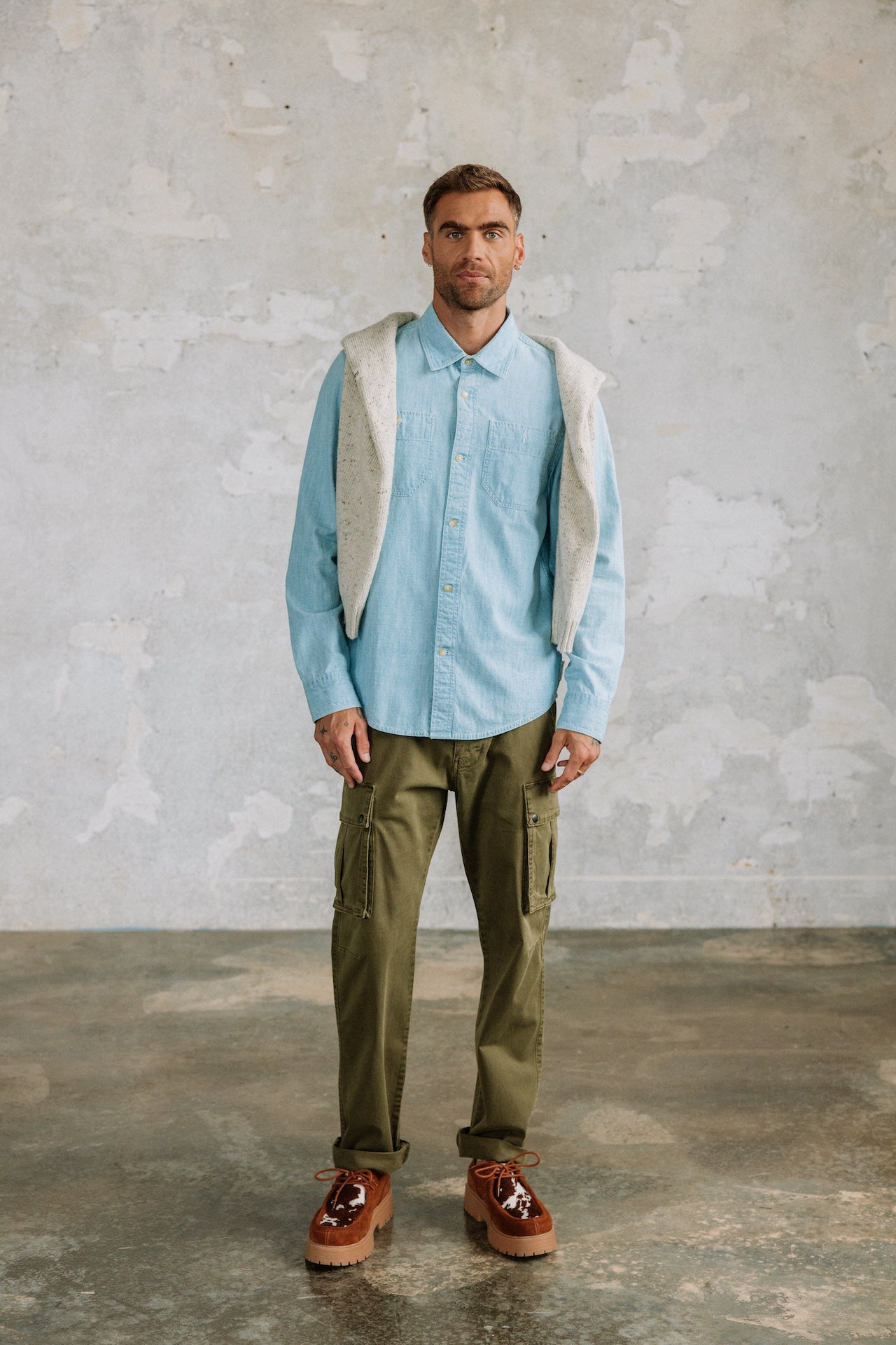 

Straight Shirt Mann Bolton chambray blue | Freeman T. Porter