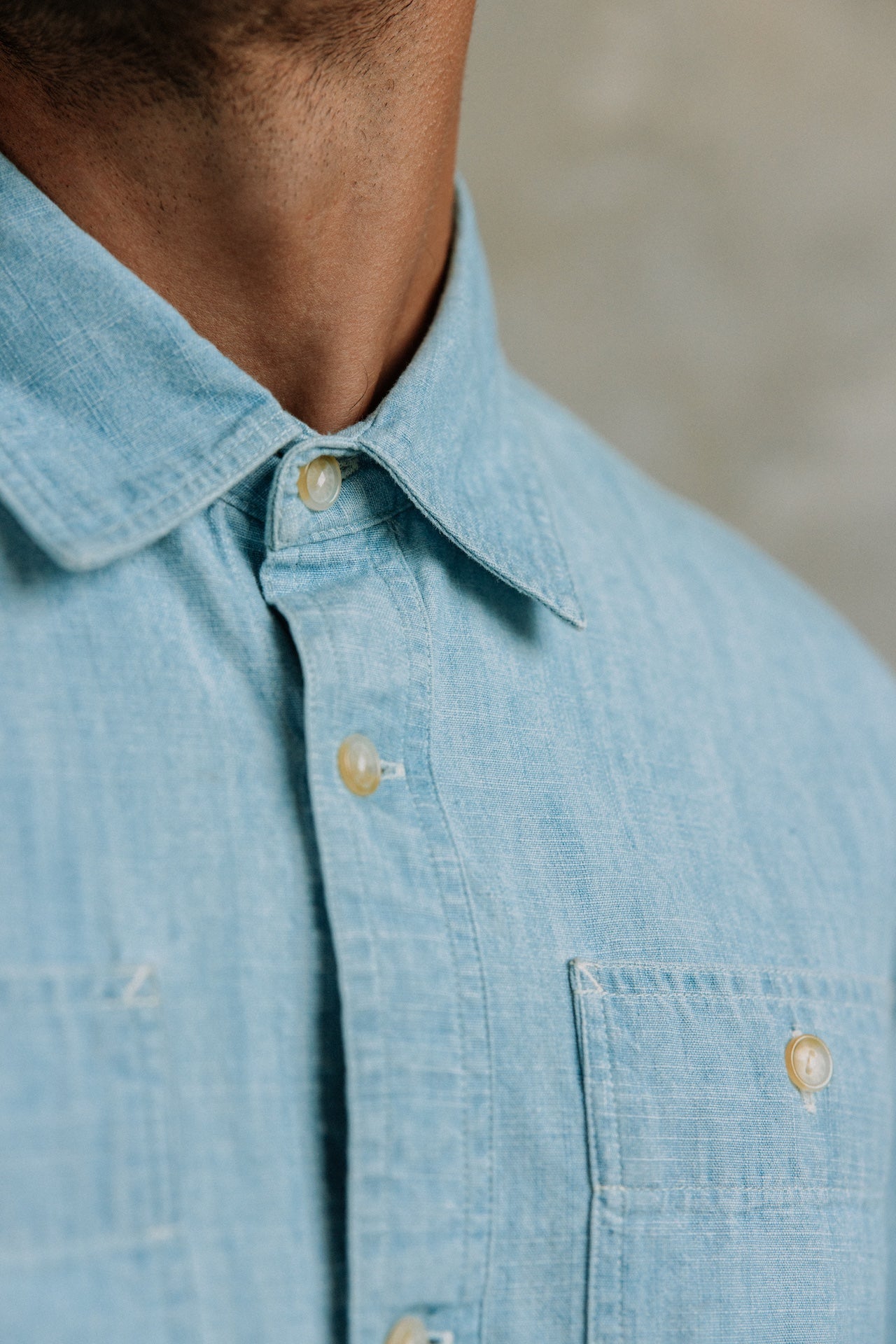

Straight Shirt Mann Bolton chambray blue | Freeman T. Porter