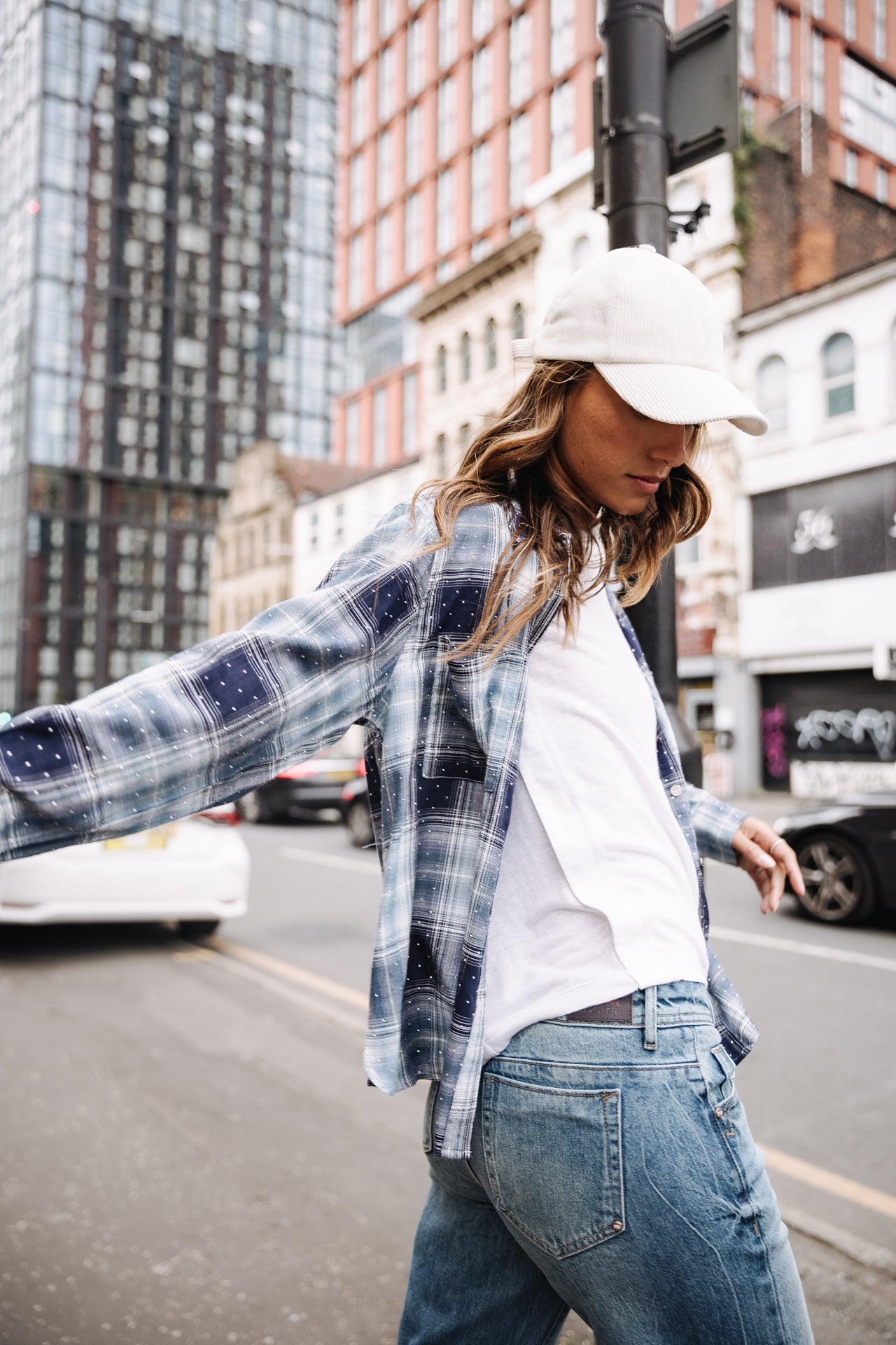 

Chemise à carreaux Femme Tickya Rhinestone Tiles blue | Freeman T. Porter