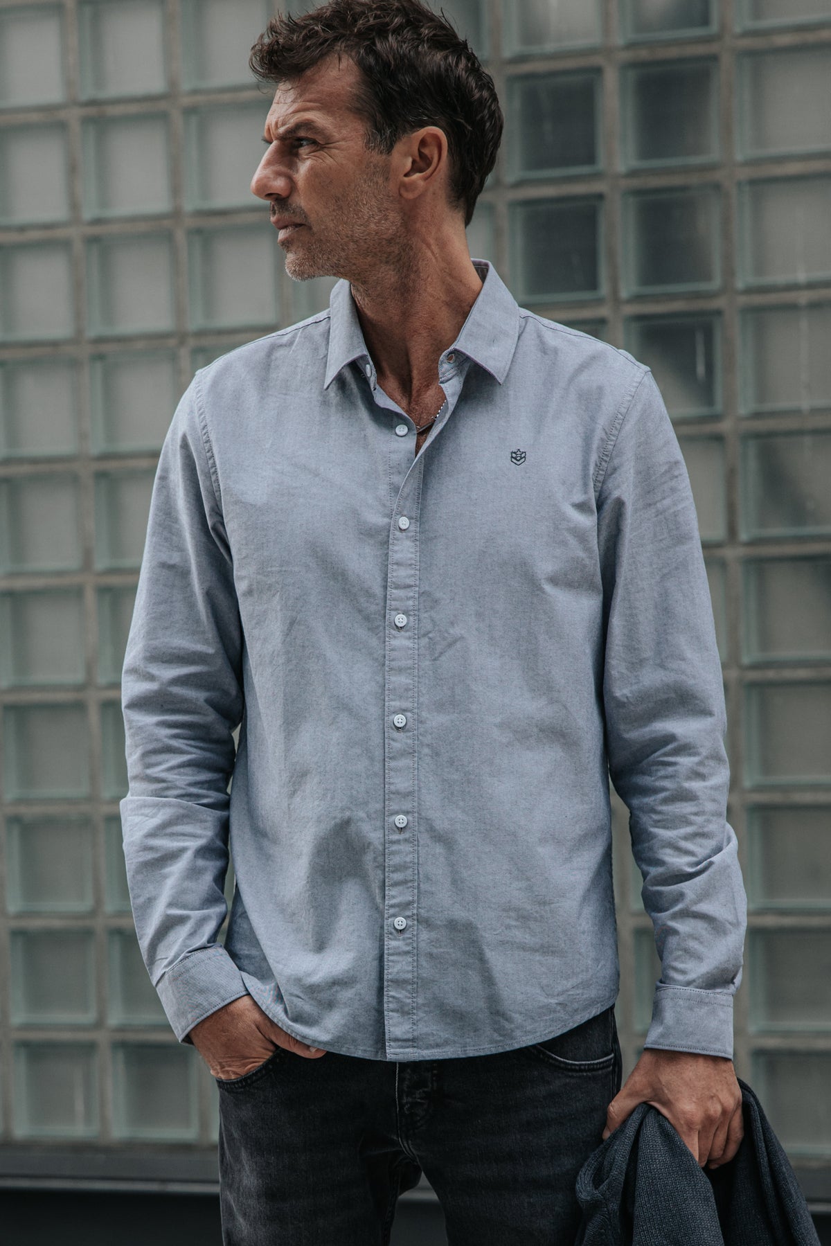   
            

Tailliertes Hemd Herren Yoris Oxford Brushed grey melange | Freeman T. Porter
          