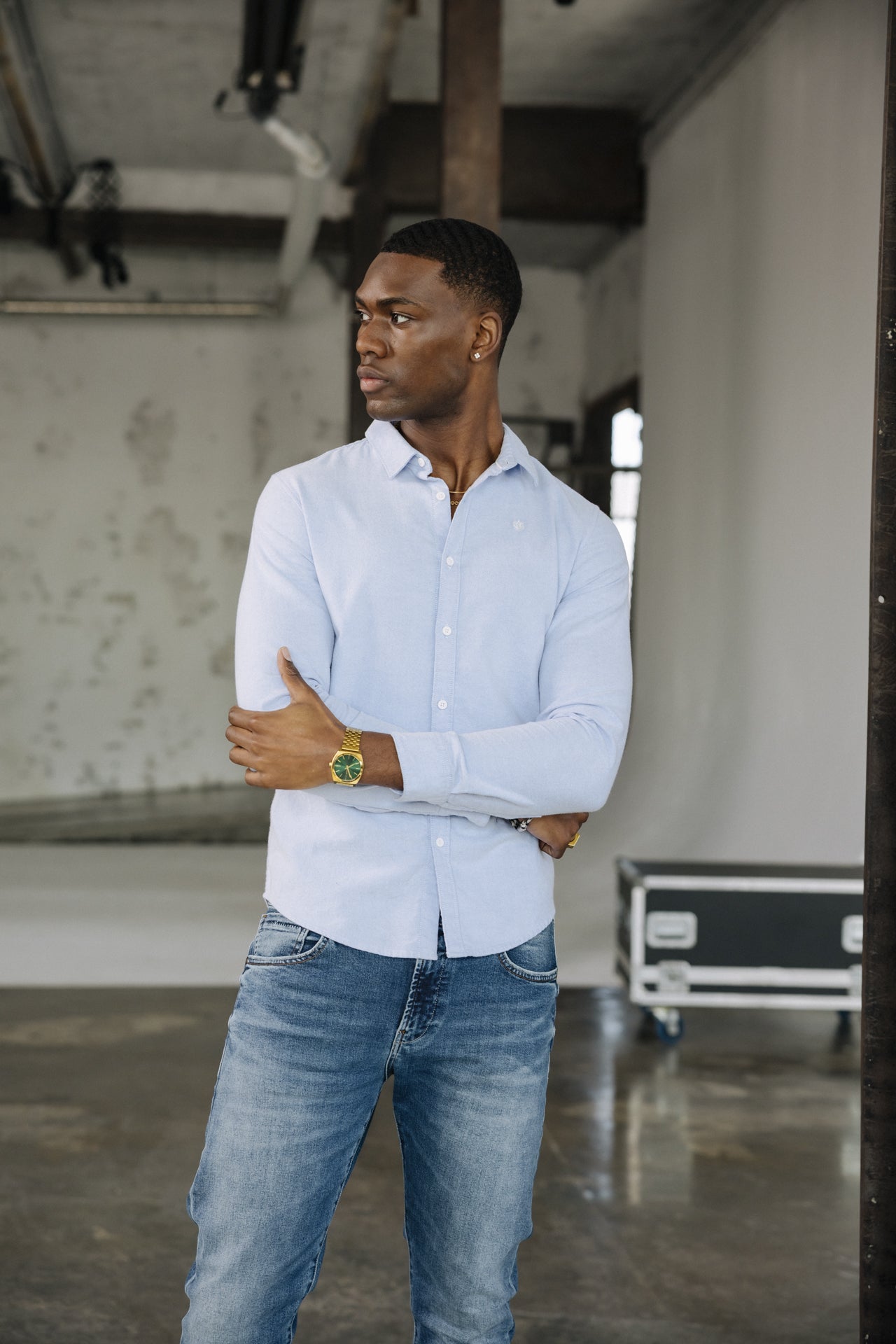 
              

Eng anliegendes Hemd Mann Yoris Oxford Brushed light blue | Freeman T. Porter
            