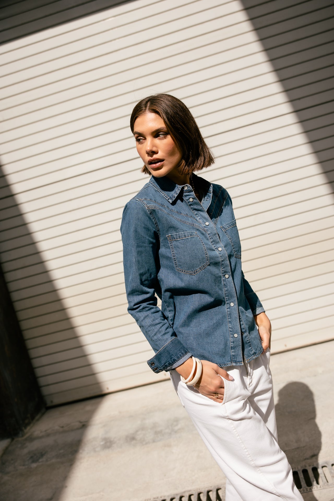 

Westernhemd Damen Irina Denim wenit | Freeman T. Porter